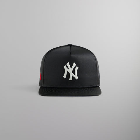 Kith & New Era for the New York Yankees Satin 9FIFTY A-Frame Snapback - Black