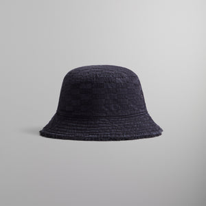 Kith Reversible Bucket Hat in Denim & Sherpa - Black