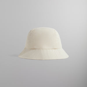 UrlfreezeShops Flocked Nylon Monogram Bucket Hat - Veil