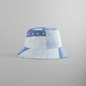 Kith Washed Pasiley Dawson Reversible Bucket Hat - Light Indigo