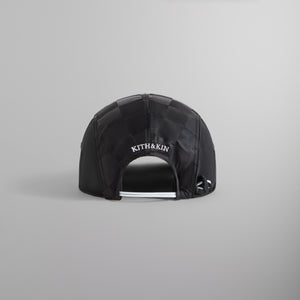 Kith Checkered Satin Griffey Camper Hat - Black