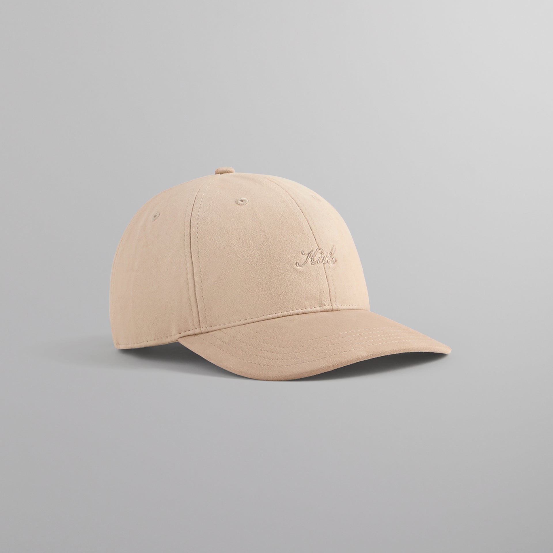 Kith Microsuede Two Tone Kith Script Aaron Cap - Muslin