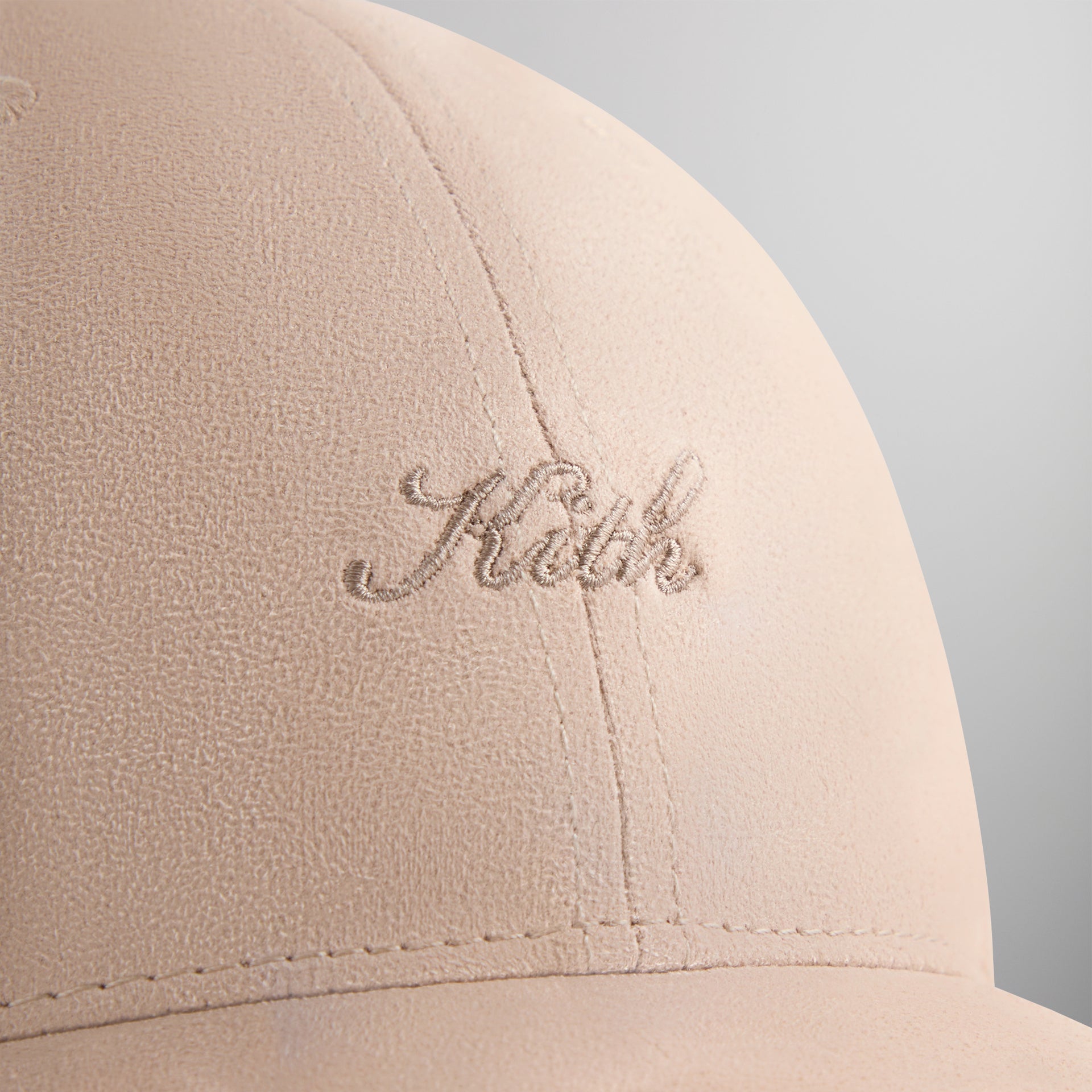 Kith Microsuede Two Tone Kith Script Aaron Cap - Muslin