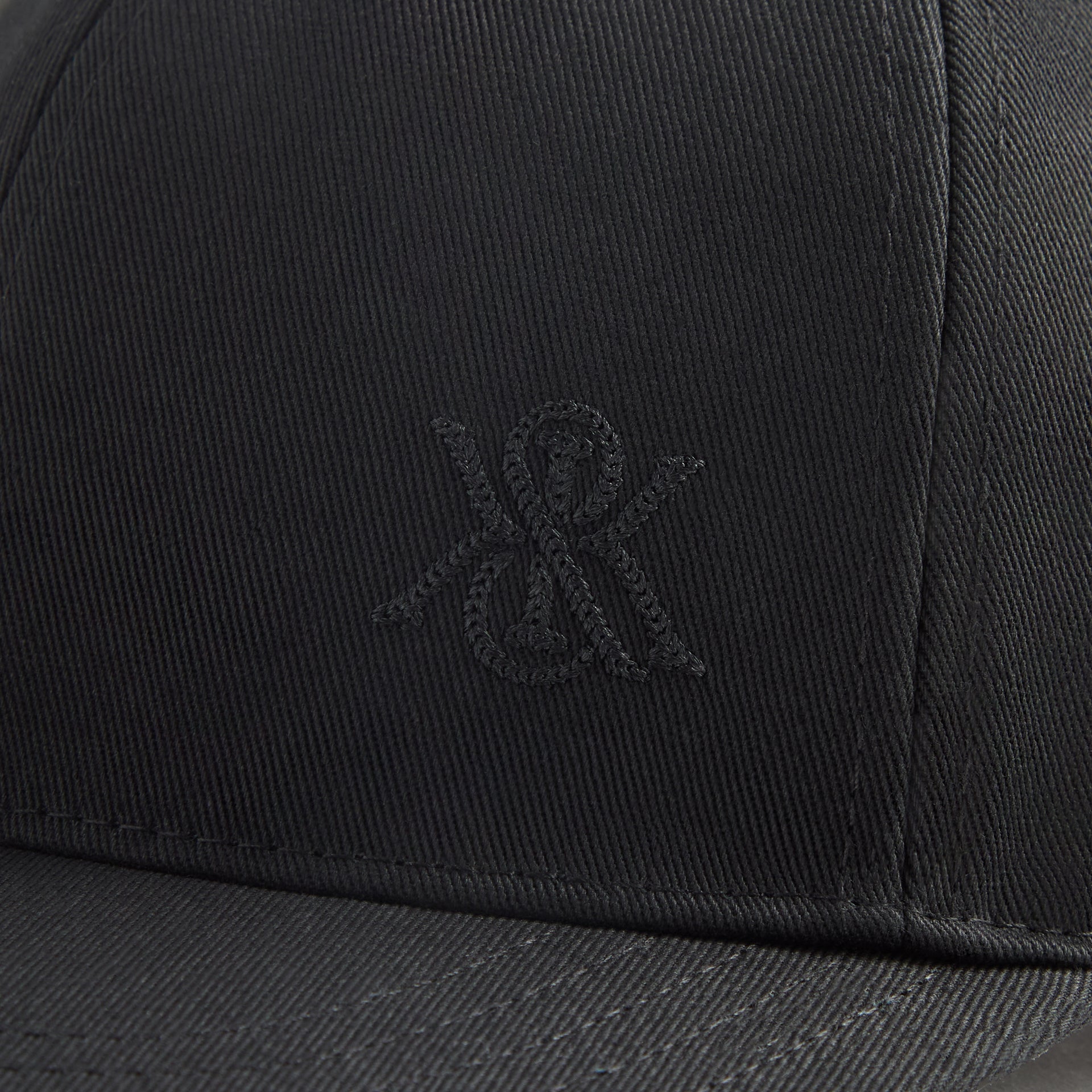 Kith Chain Stitch Crest Aaron Cap - Black