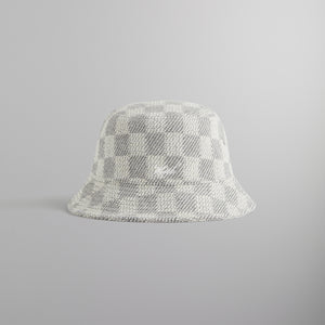 Kith Check Boucle Dawson Bucket Hat - Steel