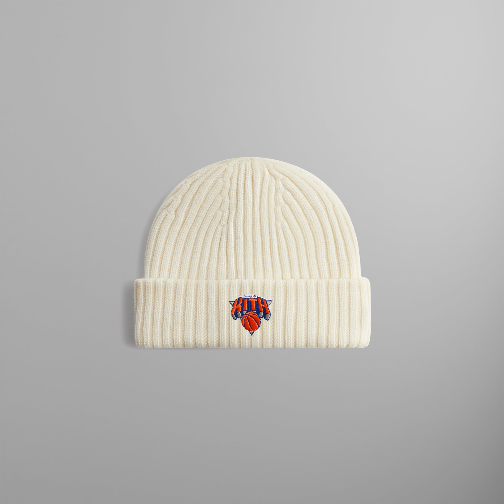 Kith for the New York Knicks Logo Beanie - Sandrift