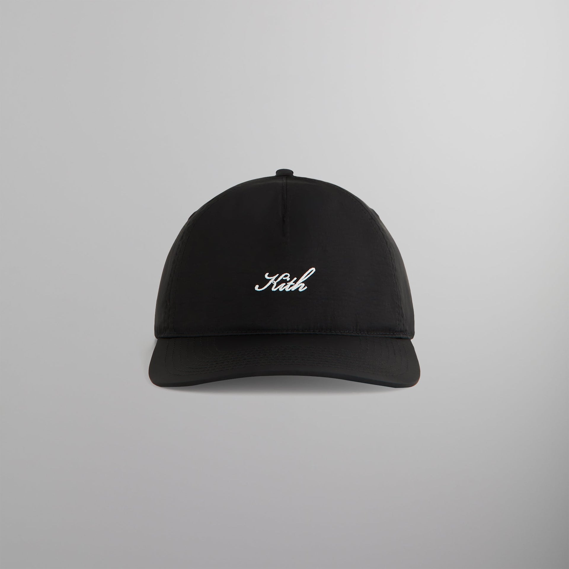 Kith Script Wrinkle Nylon Bay Low Profile Pinch Crown Cap - Black PH