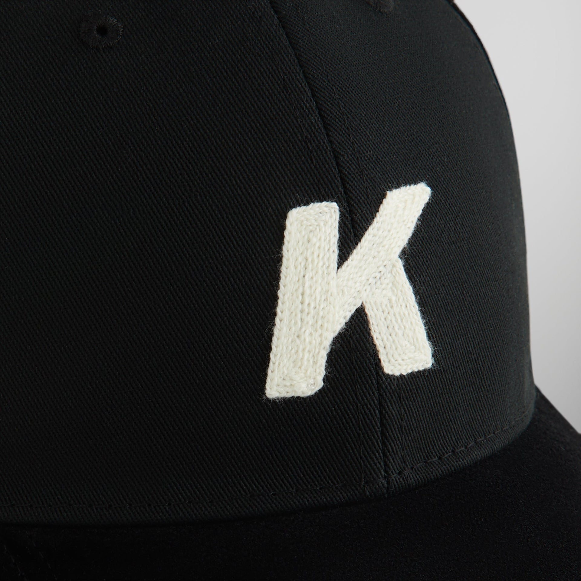 Kith Crochet K Aaron Classic Cap With Suede Brim - Black PH