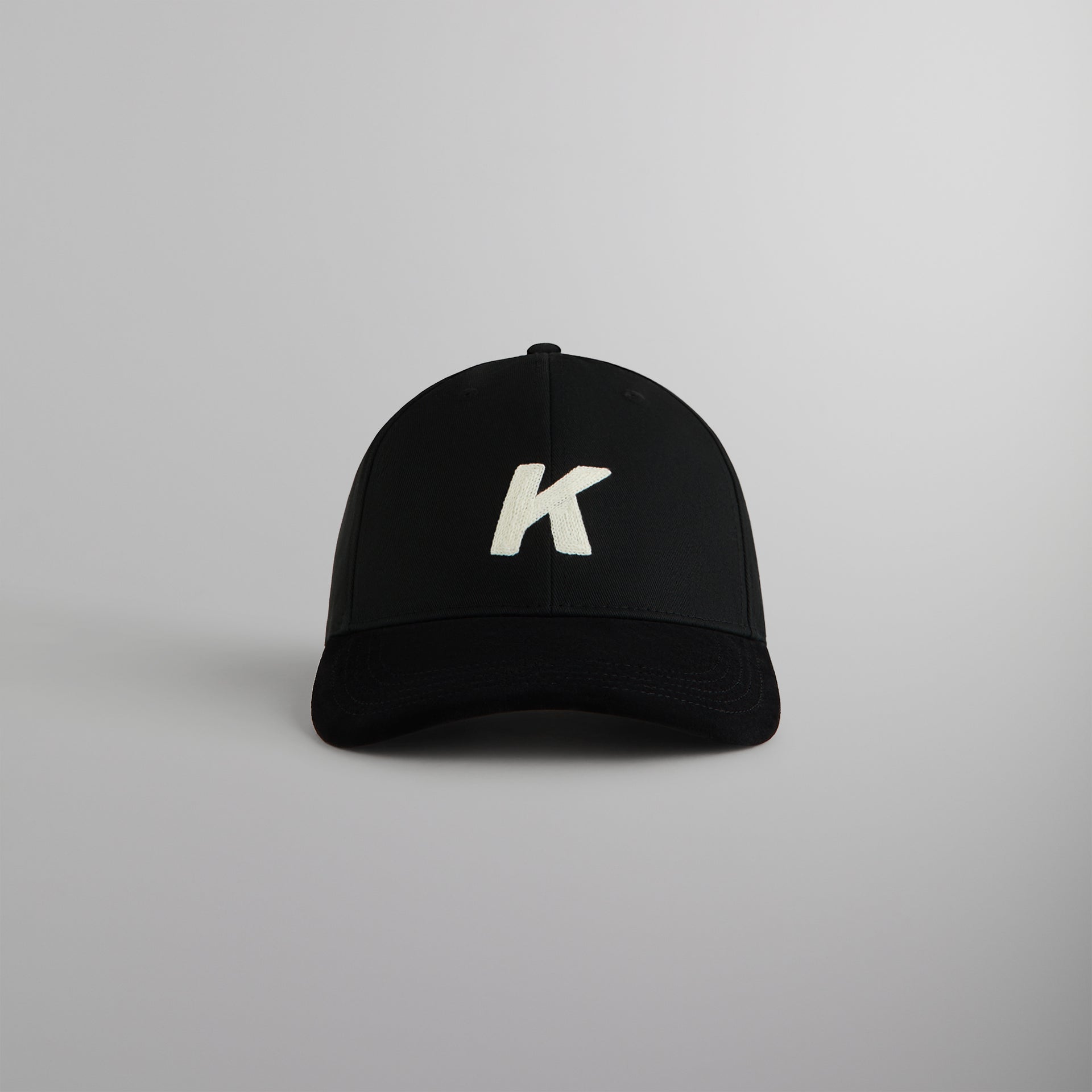 Kith Crochet K Aaron Classic Cap With Suede Brim - Black