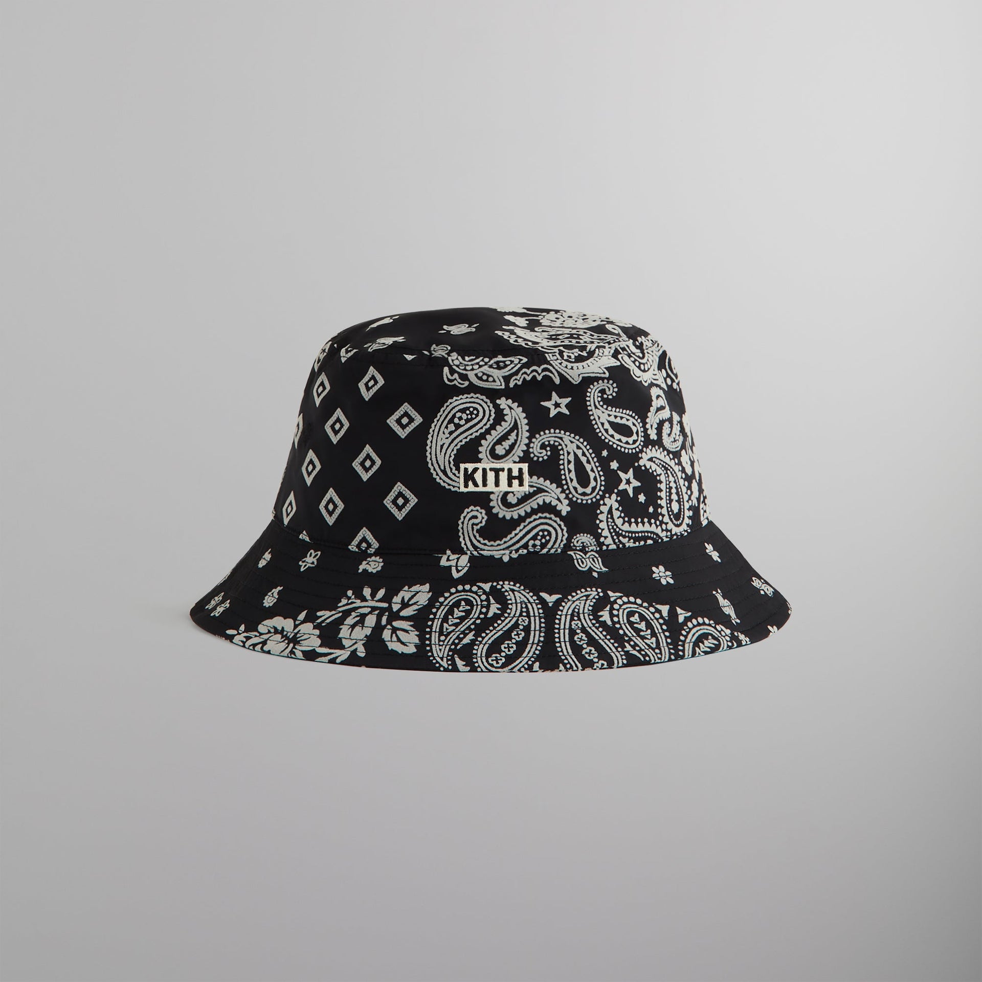 Kith Flocked Nylon Dawson Bucket Hat - Black PH