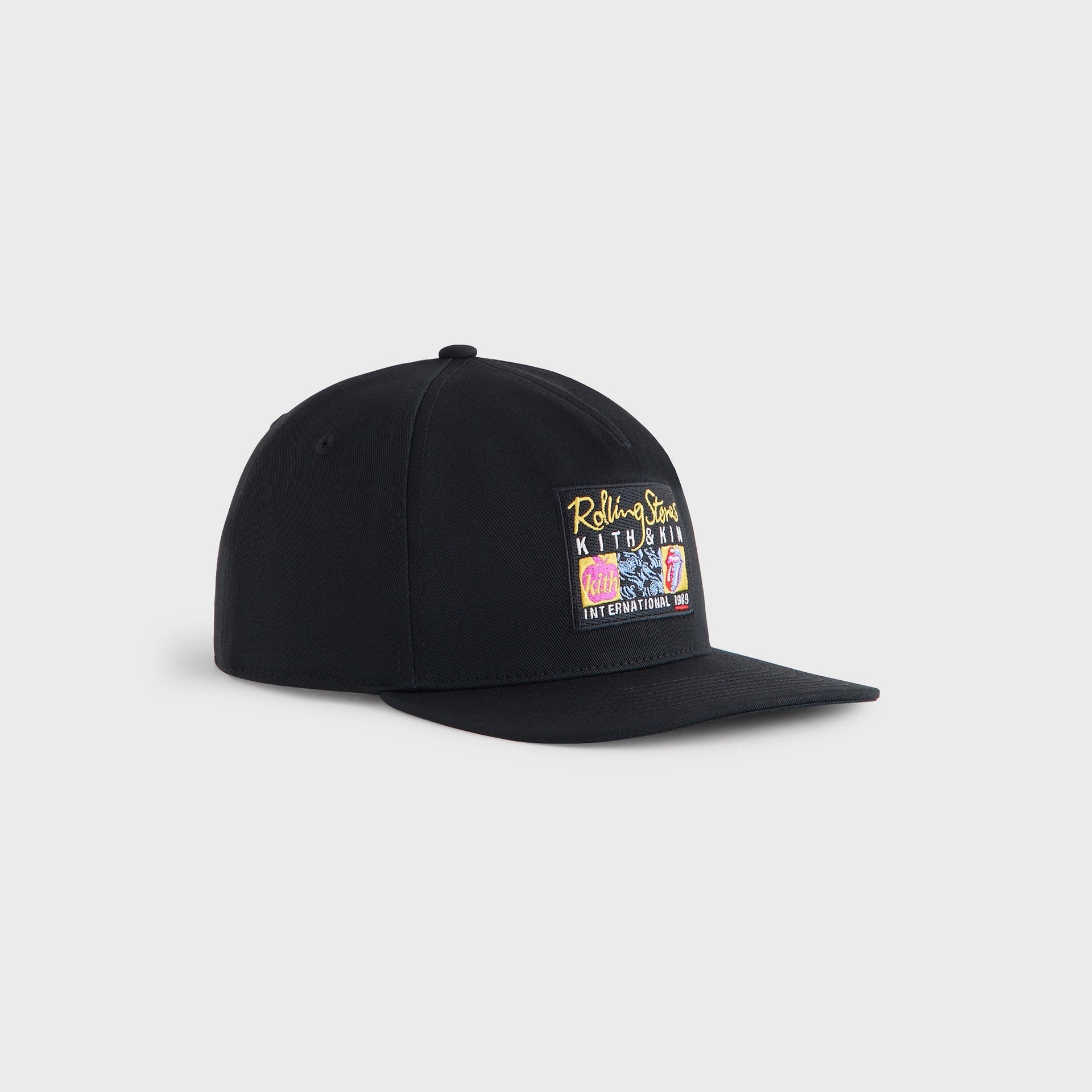 Kith for The Rolling Stones Twill Bay Low Pinch Crown Hat - Black - PH