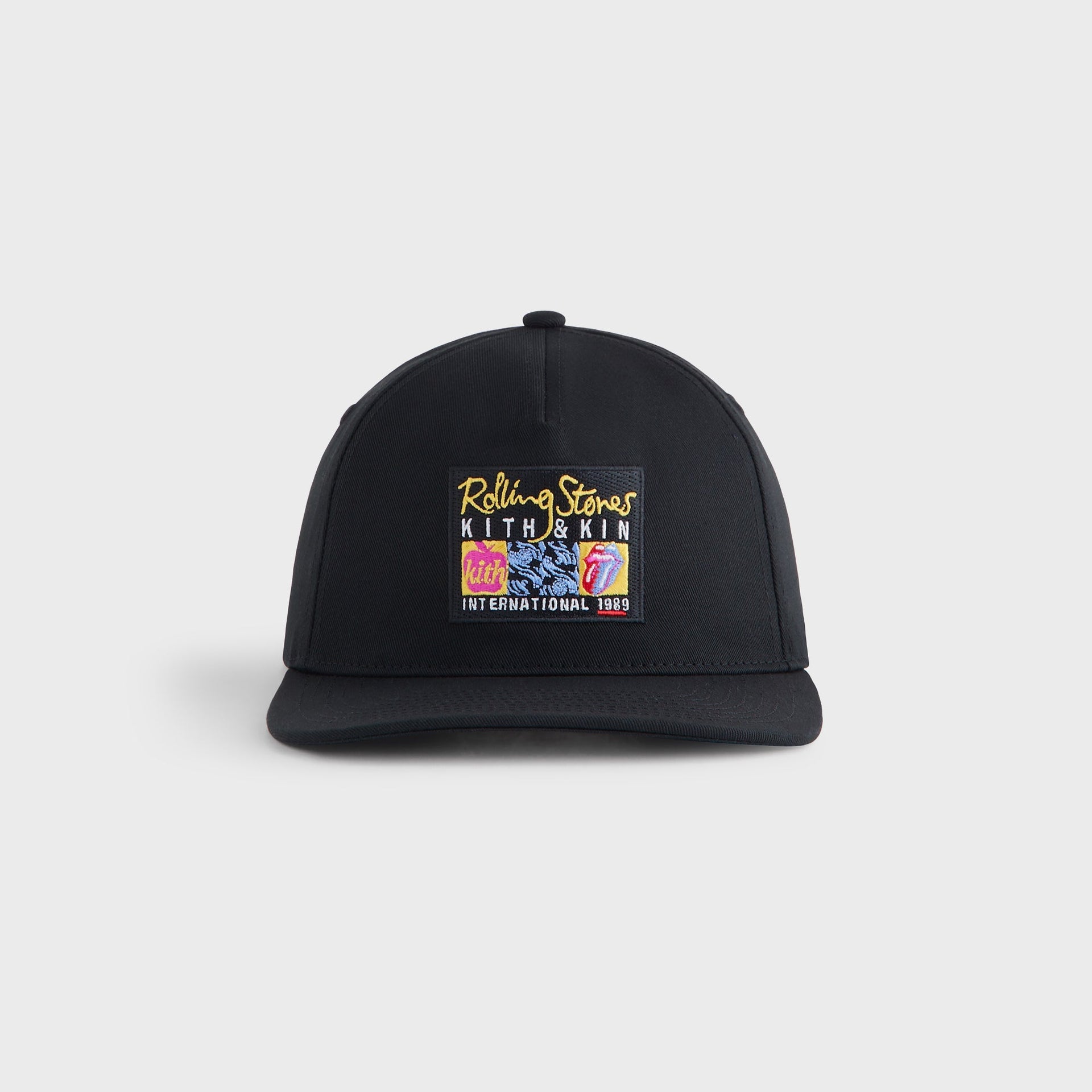 Kith for The Rolling Stones Twill Bay Low Pinch Crown Hat - Black - PH