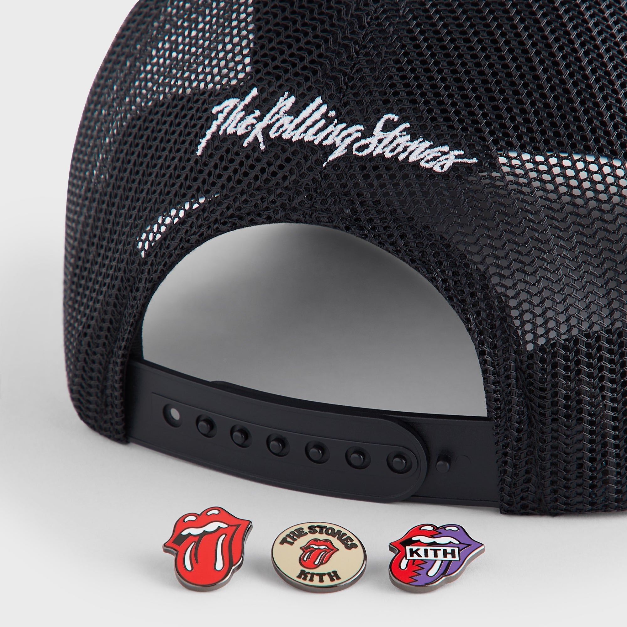 Kith for The Rolling Stones メッシュキャップ 黒 Kith for The Rolling Stones Nolan Trucker Hat - Black