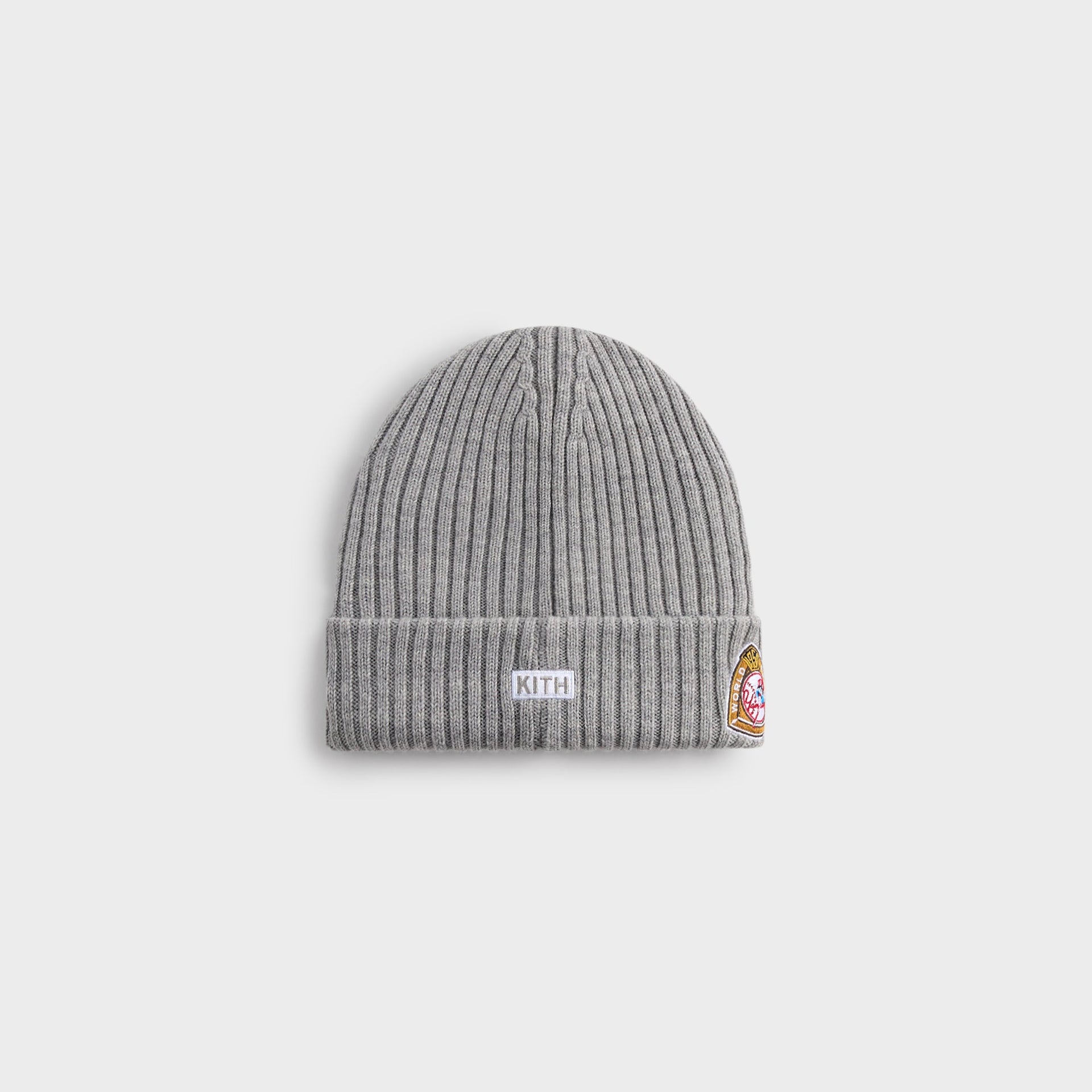 Kith & New Era for the New York Yankees Merino Knit Beanie - Light Heather Grey - PH