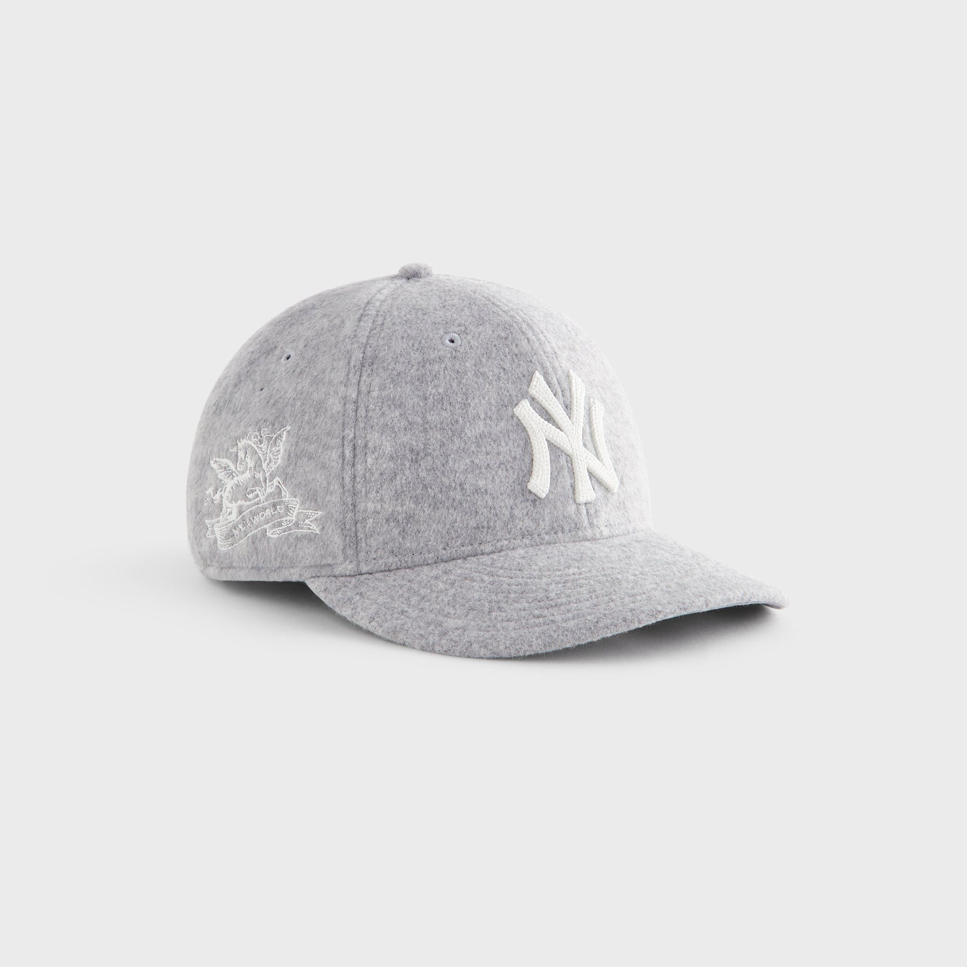 Kith & New Era for the New York Yankees Brushed Jersey 59Fifty Low Profile Fitted Cap - Medium Heather Grey - PH