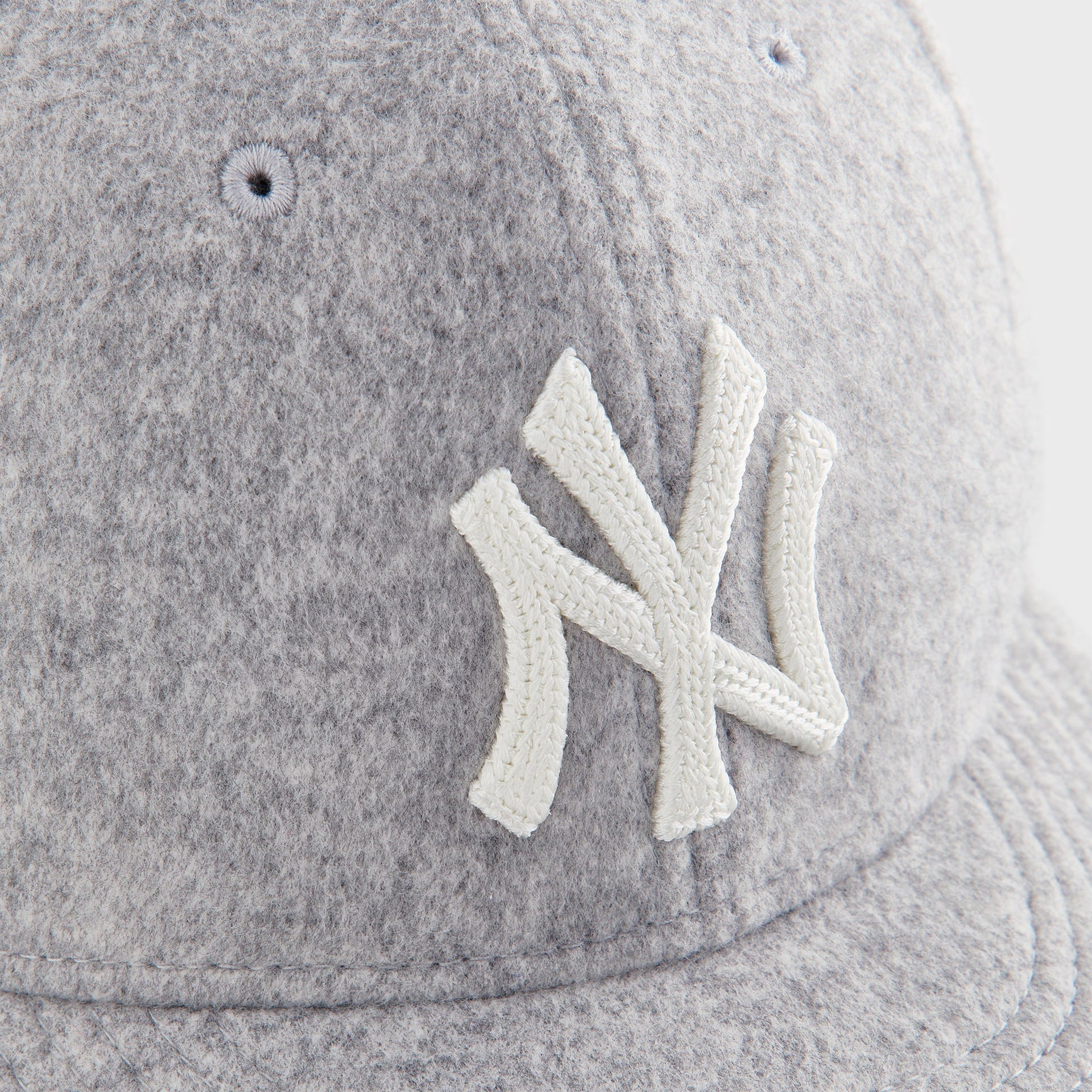 Kith & New Era for the New York Yankees Brushed Jersey 59Fifty Low Profile Fitted Cap - Medium Heather Grey - PH