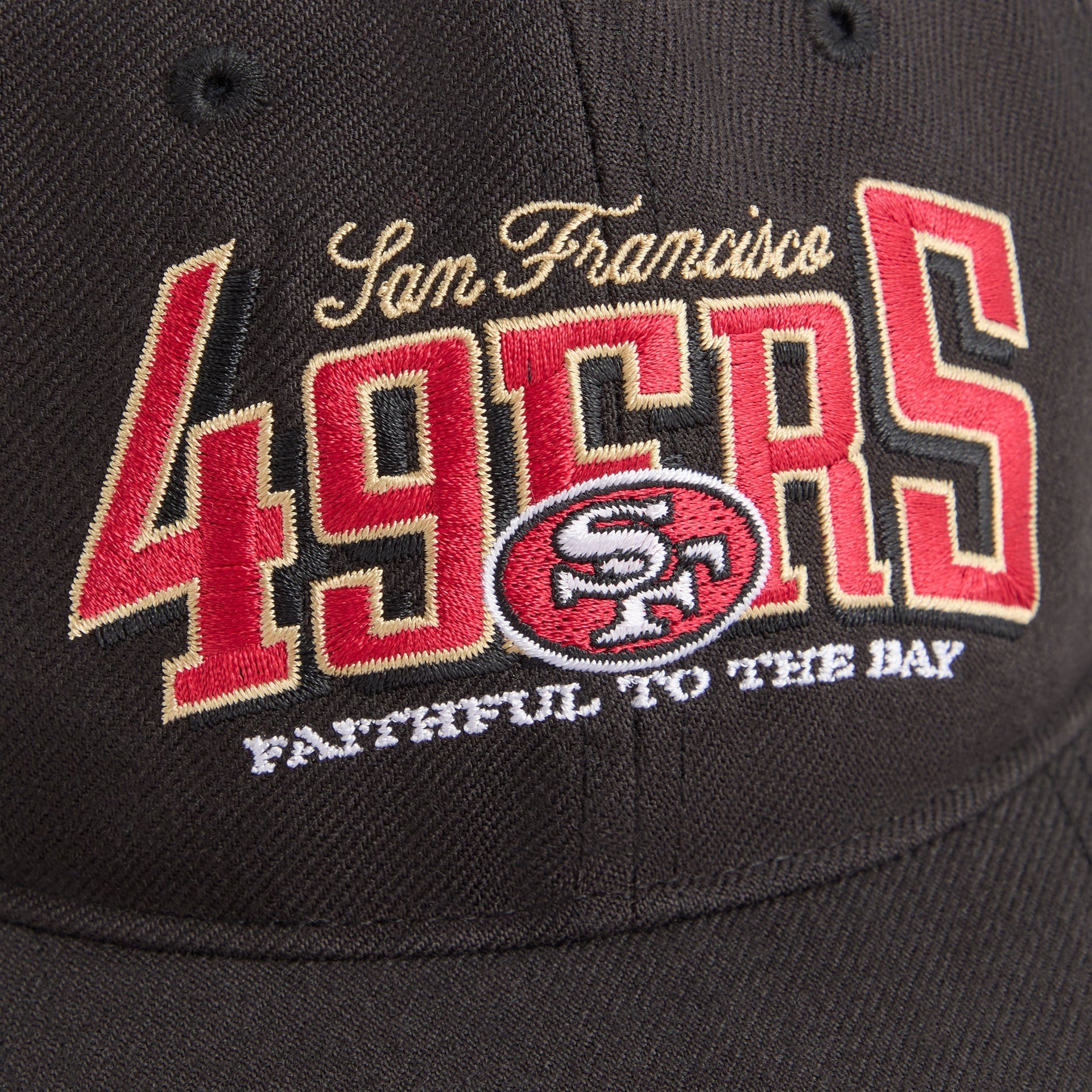 Kith & '47 for the NFL San Francisco 49ers Wool Blend Franchise LS Cap - Black - PH