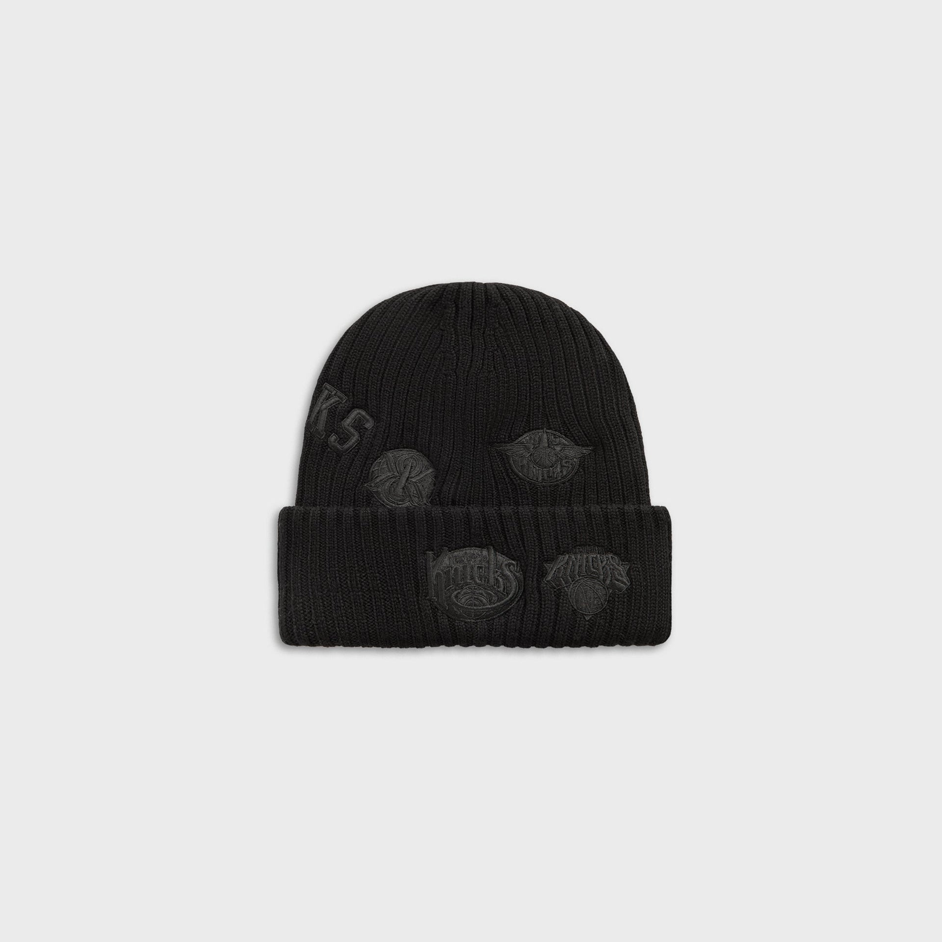 Kith & New Era for the New York Knicks All Over Patches Knit Beanie - Black - PH