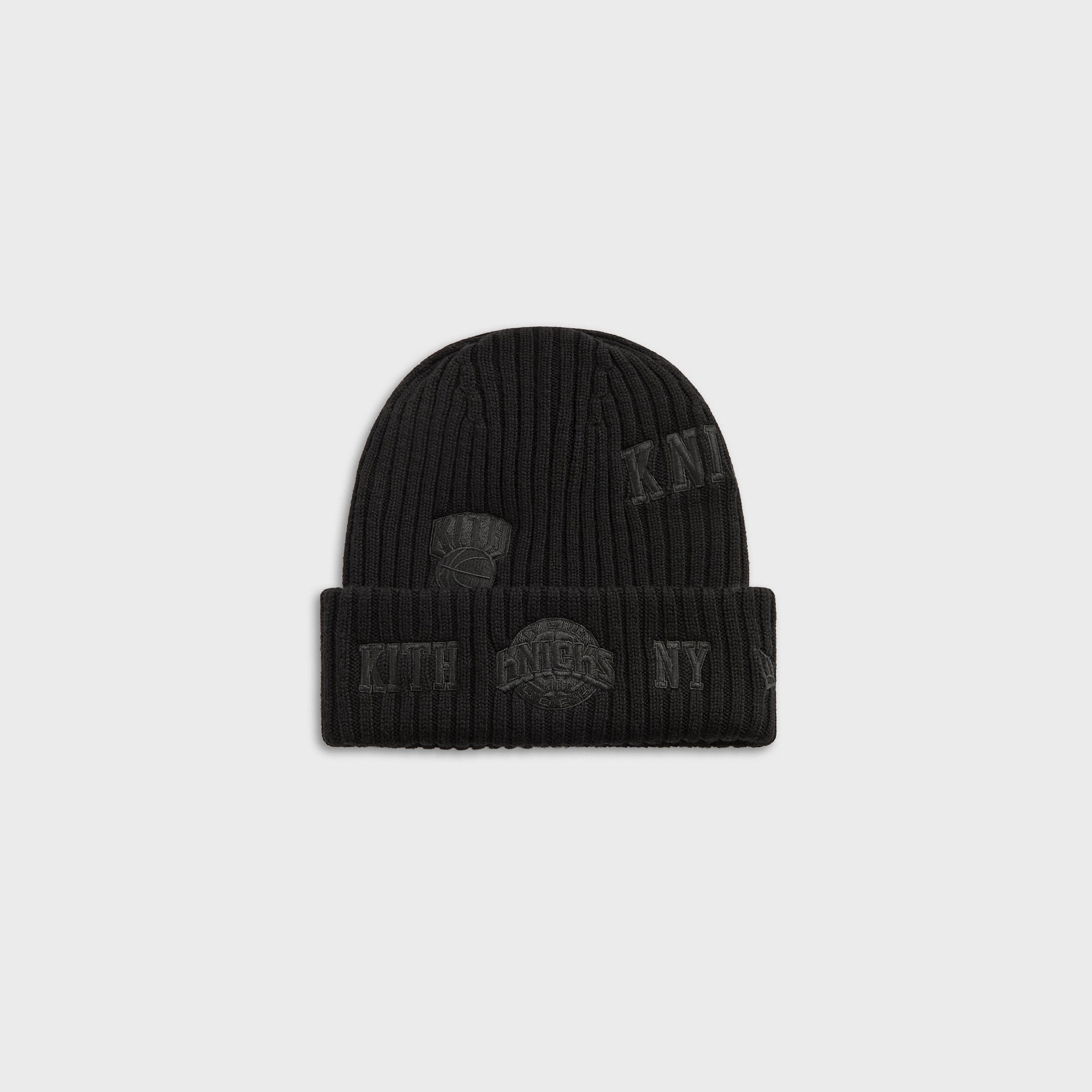 Kith & New Era for the New York Knicks All Over Patches Knit Beanie -