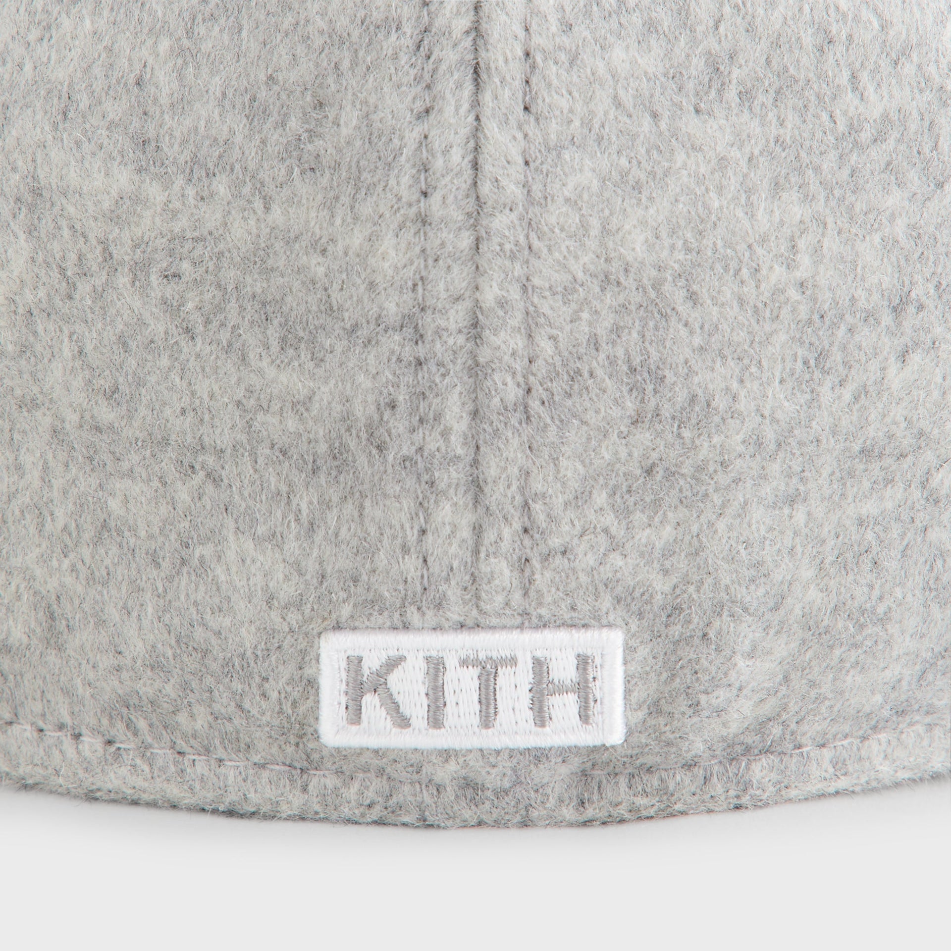 Kith & New Era for the New York Yankees Melton Wool 59FIFTY Low Profile - Light Heather Grey - PH