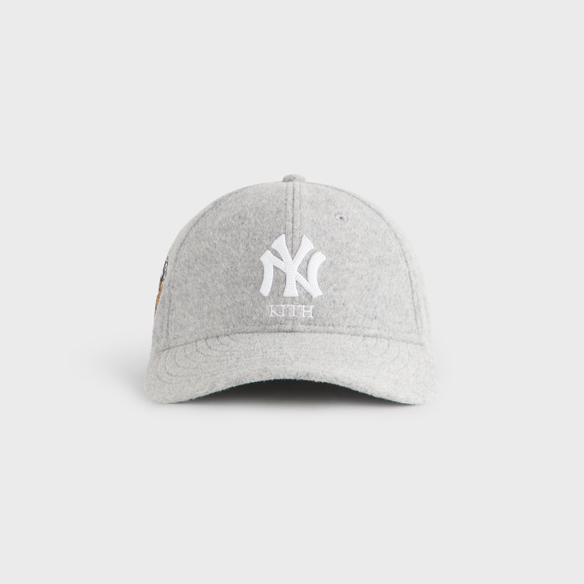 Kith & New Era for the New York Yankees Melton Wool 59FIFTY Low Profile - Light Heather Grey - PH