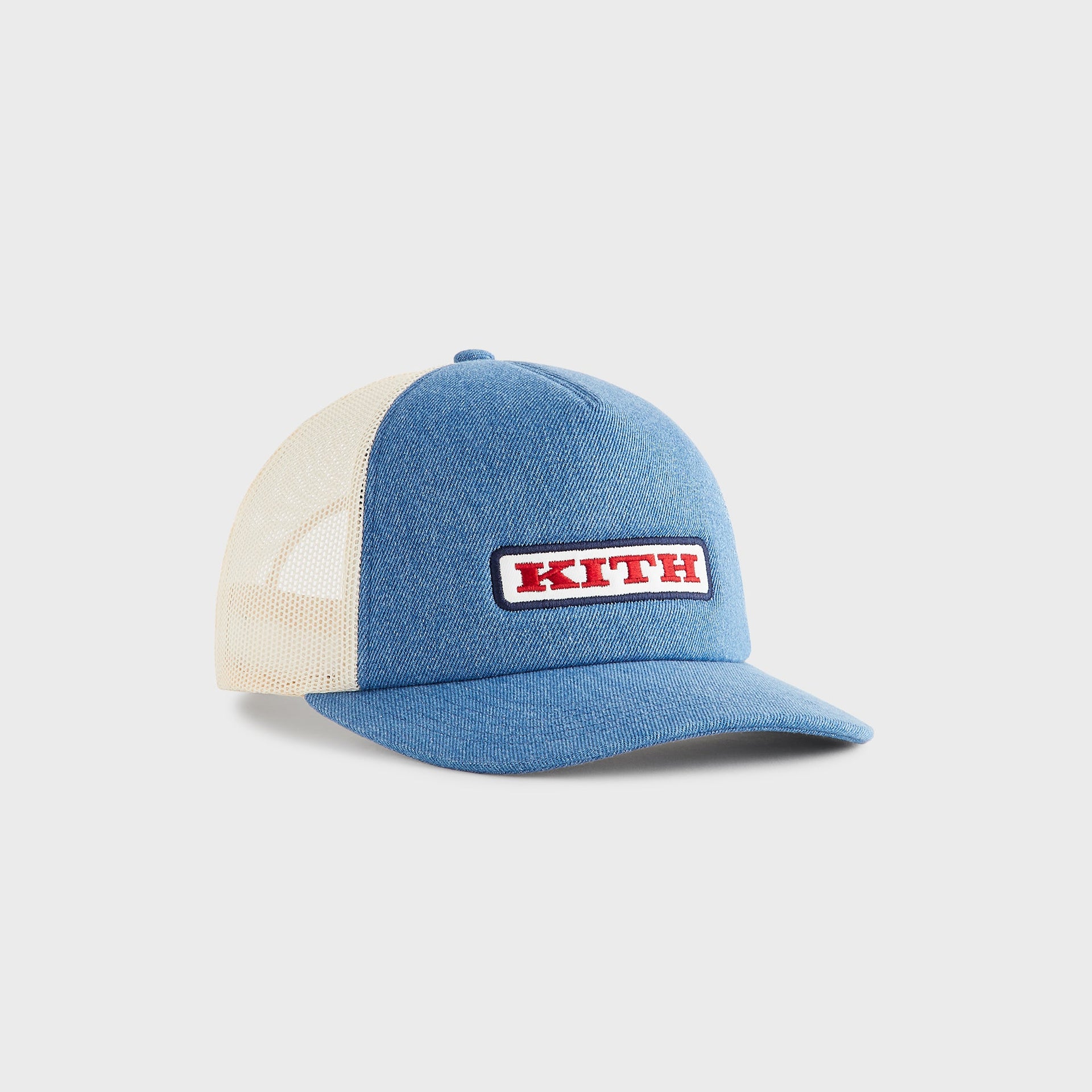 Kith Legacy Denim Nolan Trucker Hat - Mid Indigo