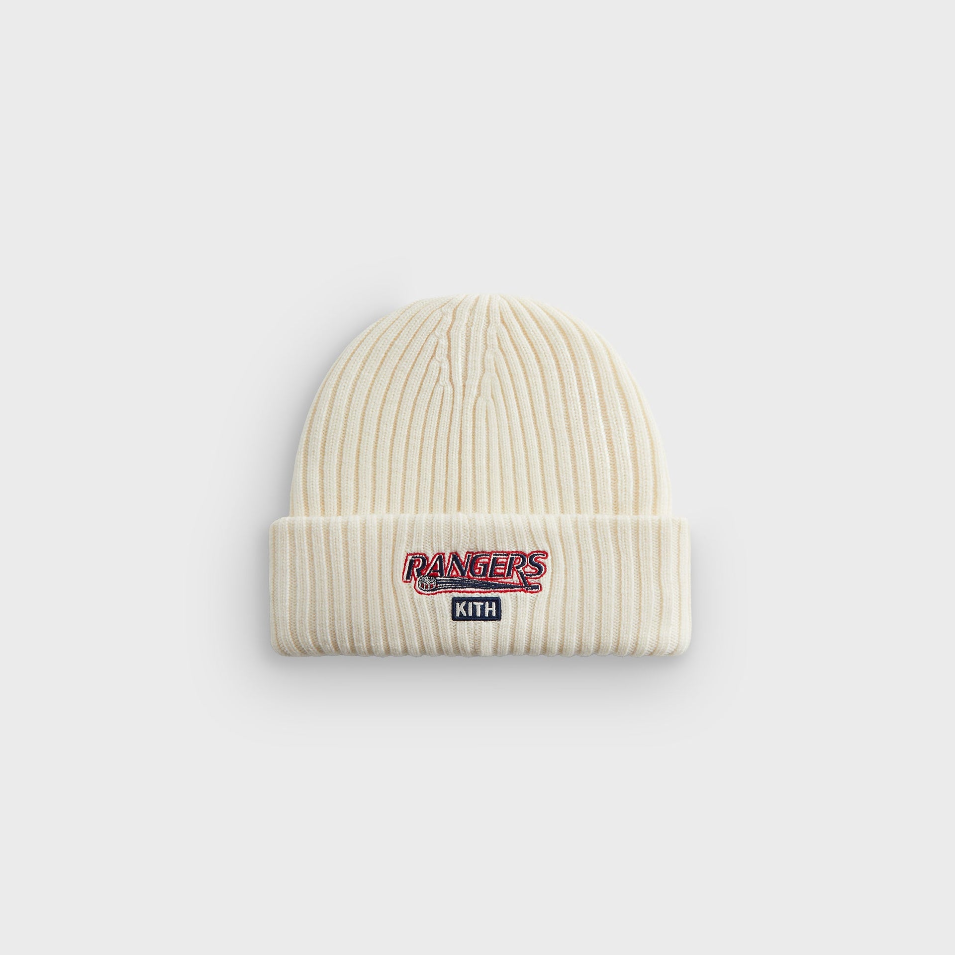 Kith & New Era for the New York Rangers Centennial Knit Beanie - Sandrift