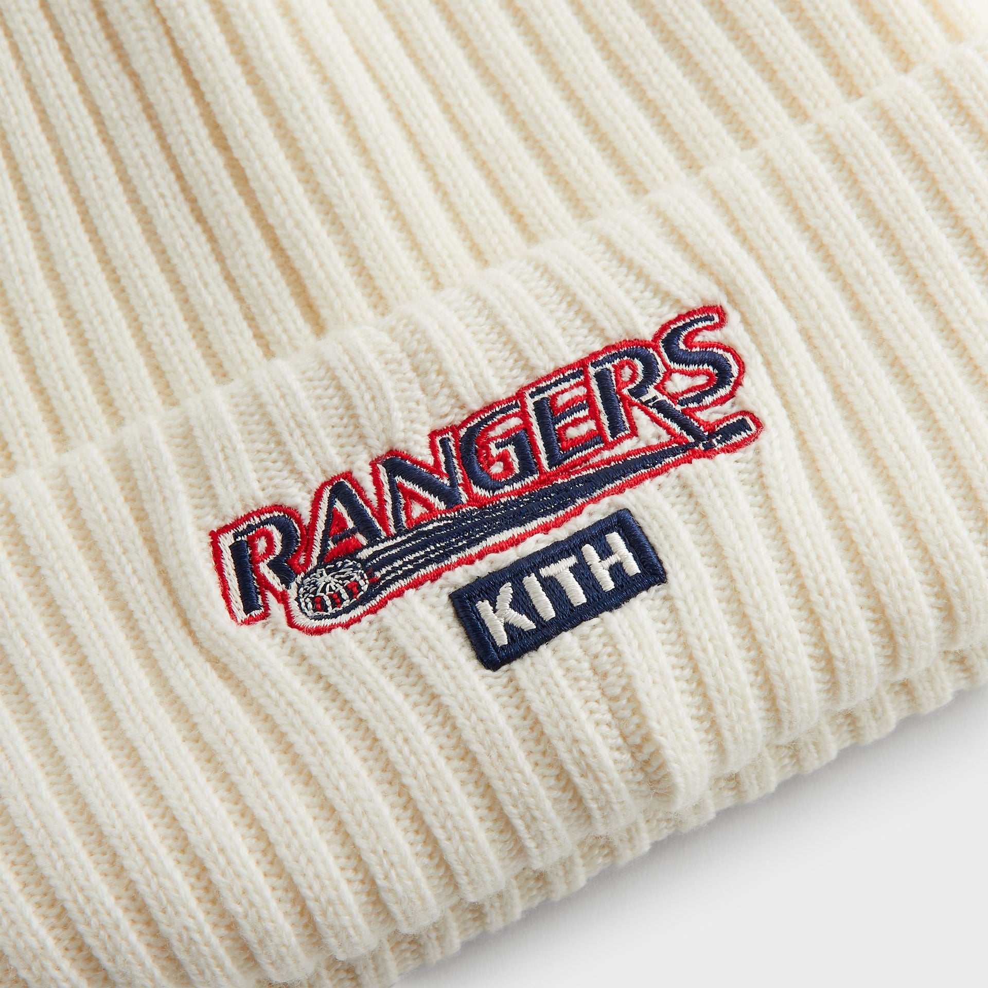 Kith & New Era for the New York Rangers Centennial Knit Beanie - Sandrift