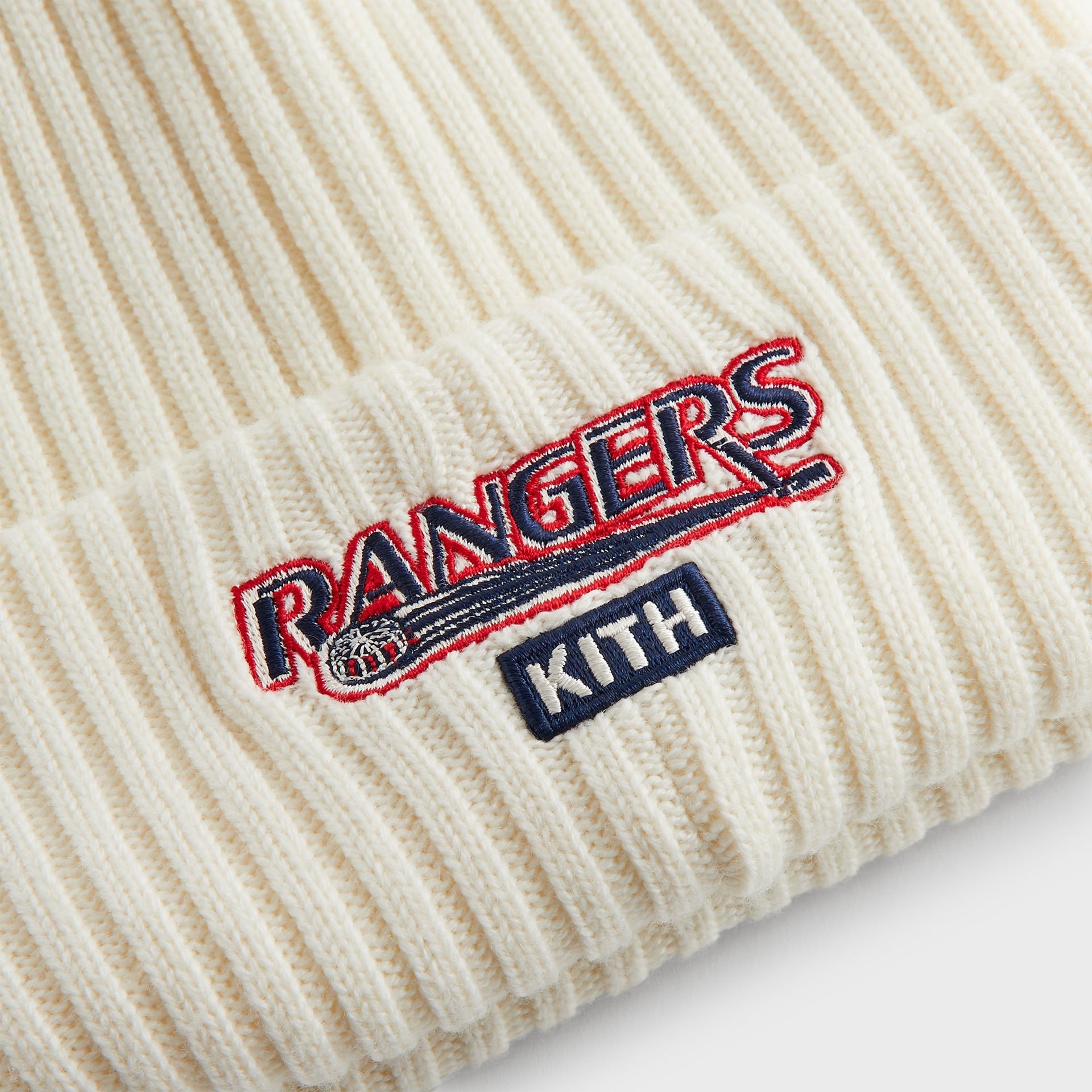 Kith & New Era for the New York Rangers Centennial Knit Beanie - Sandrift - PH