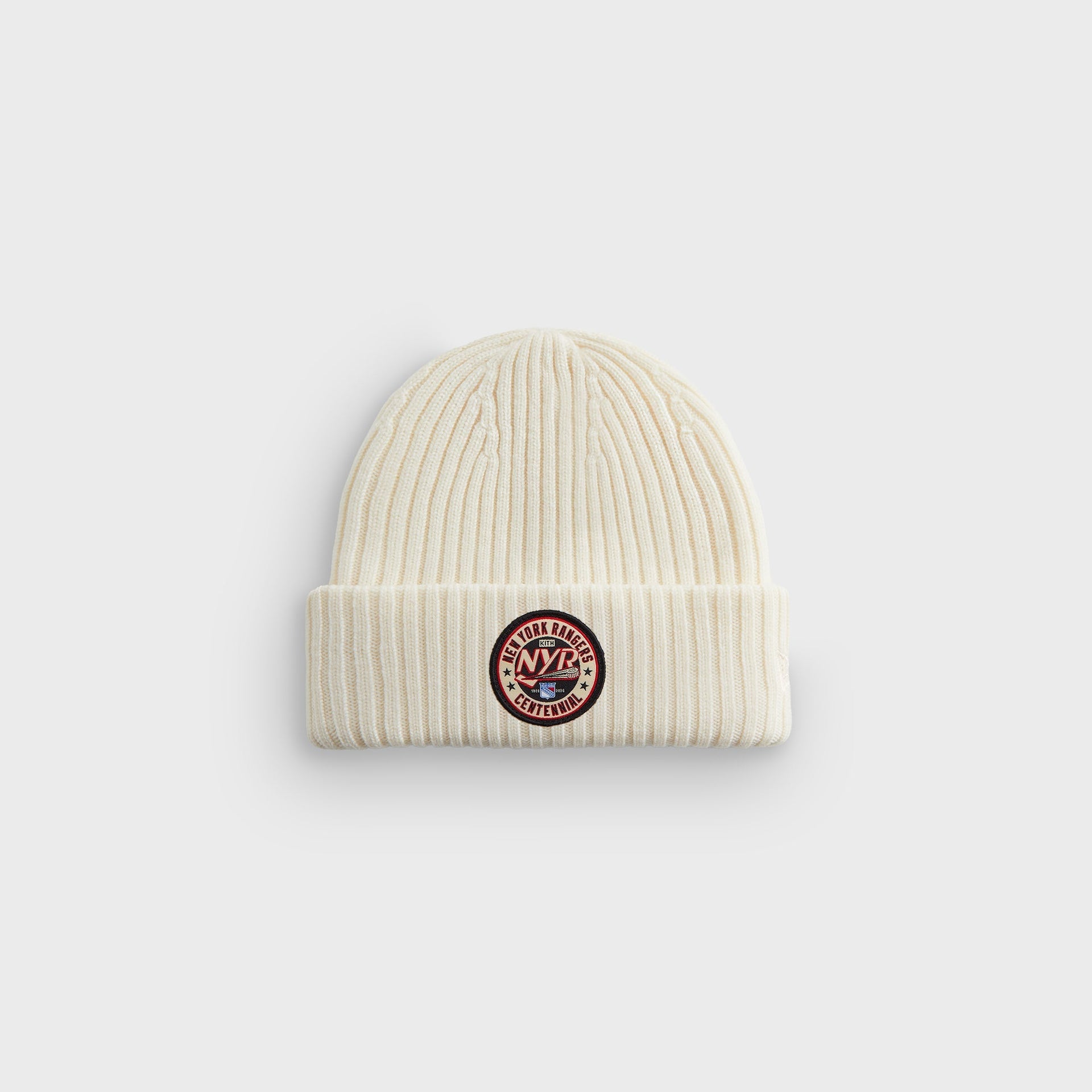 Kith & New Era for the New York Rangers Centennial Knit Beanie - Sandrift - PH