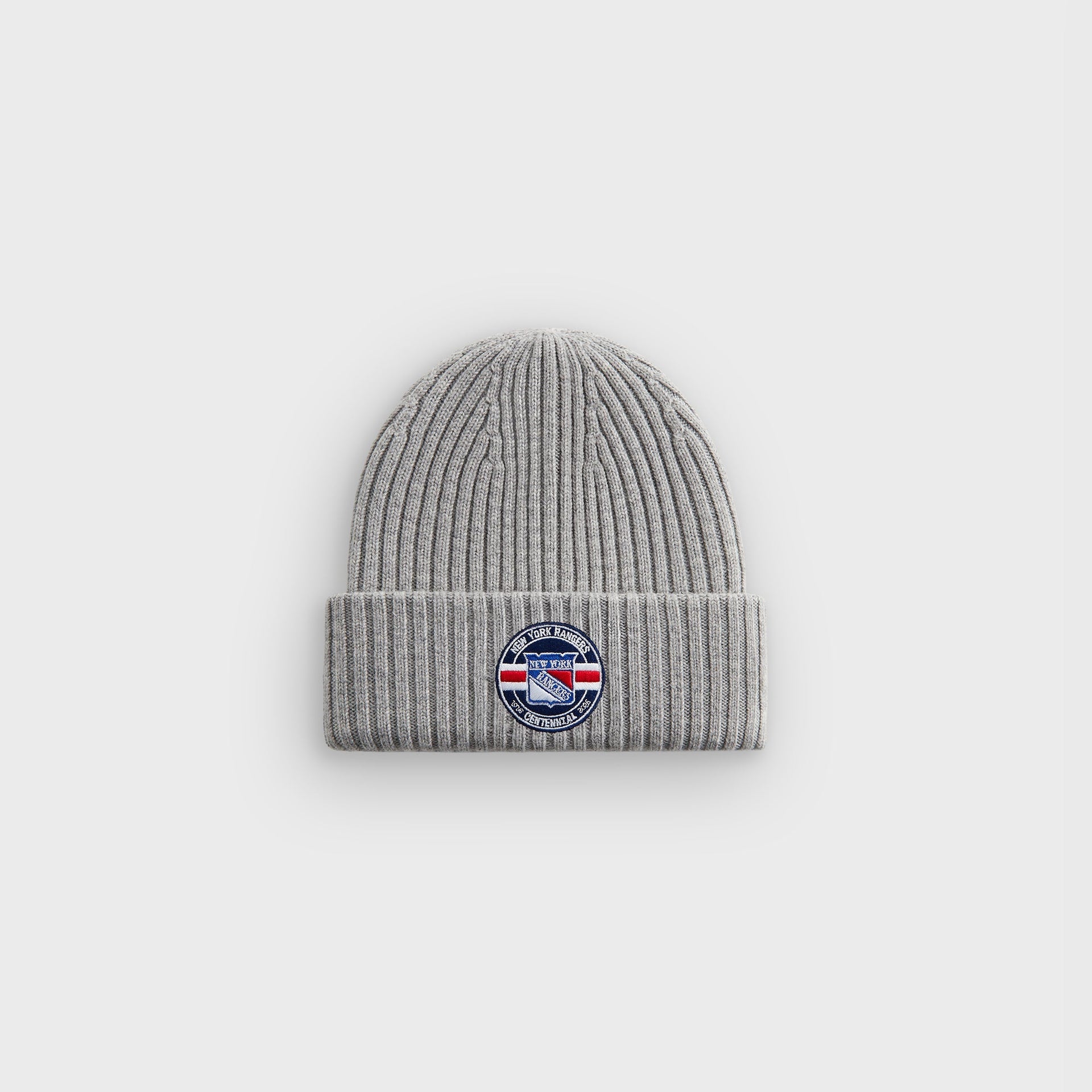 Kith & New Era for the New York Rangers Centennial Knit Beanie - Light Heather Grey - PH