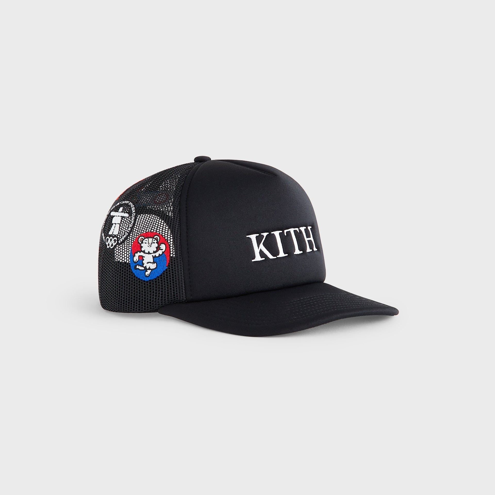 Kith for Olympics Heritage Poly Foam Nolan Trucker Hat - Black