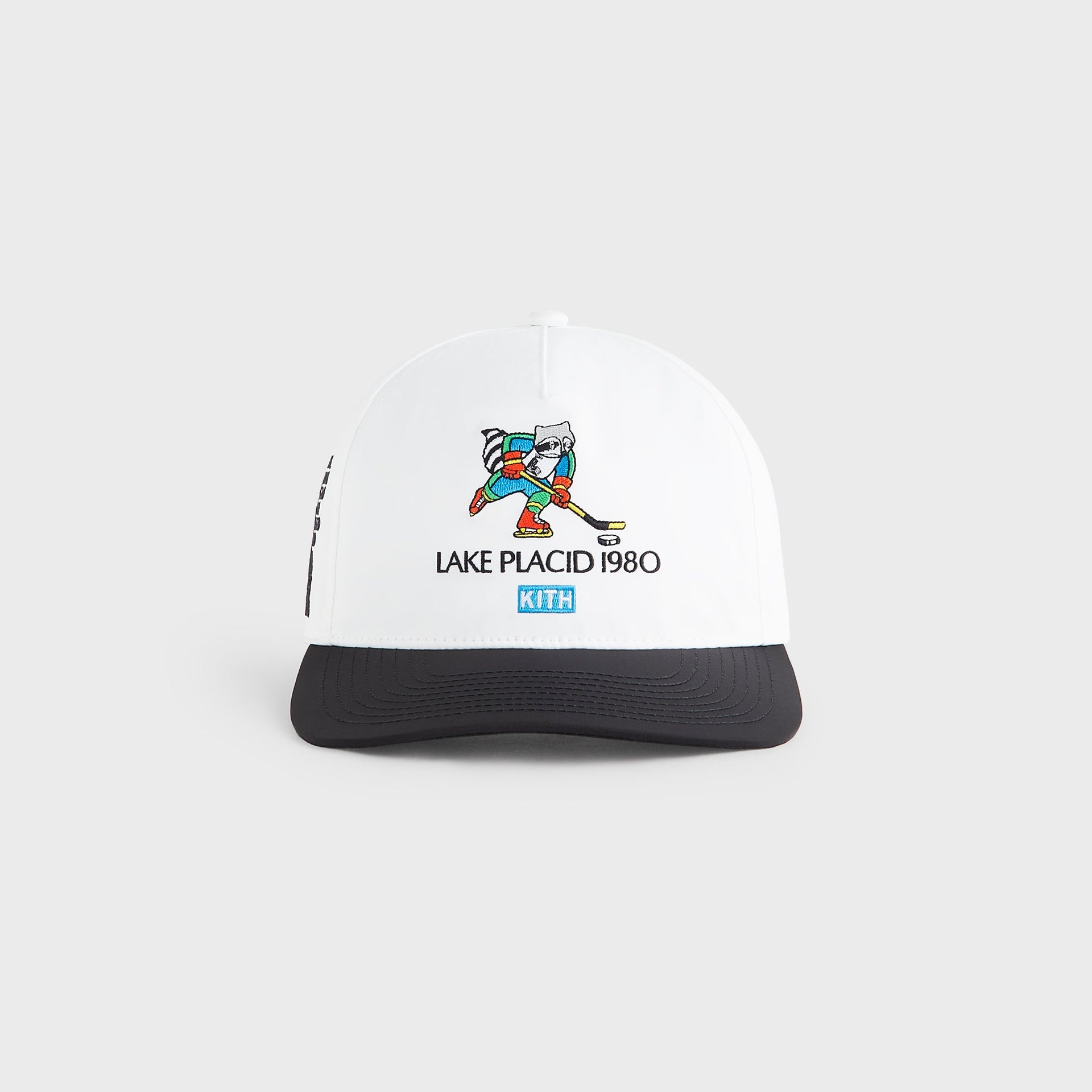 Kith for Olympics Heritage Lake Placid Nylon Bay Low Pinch Crown Snapback - White