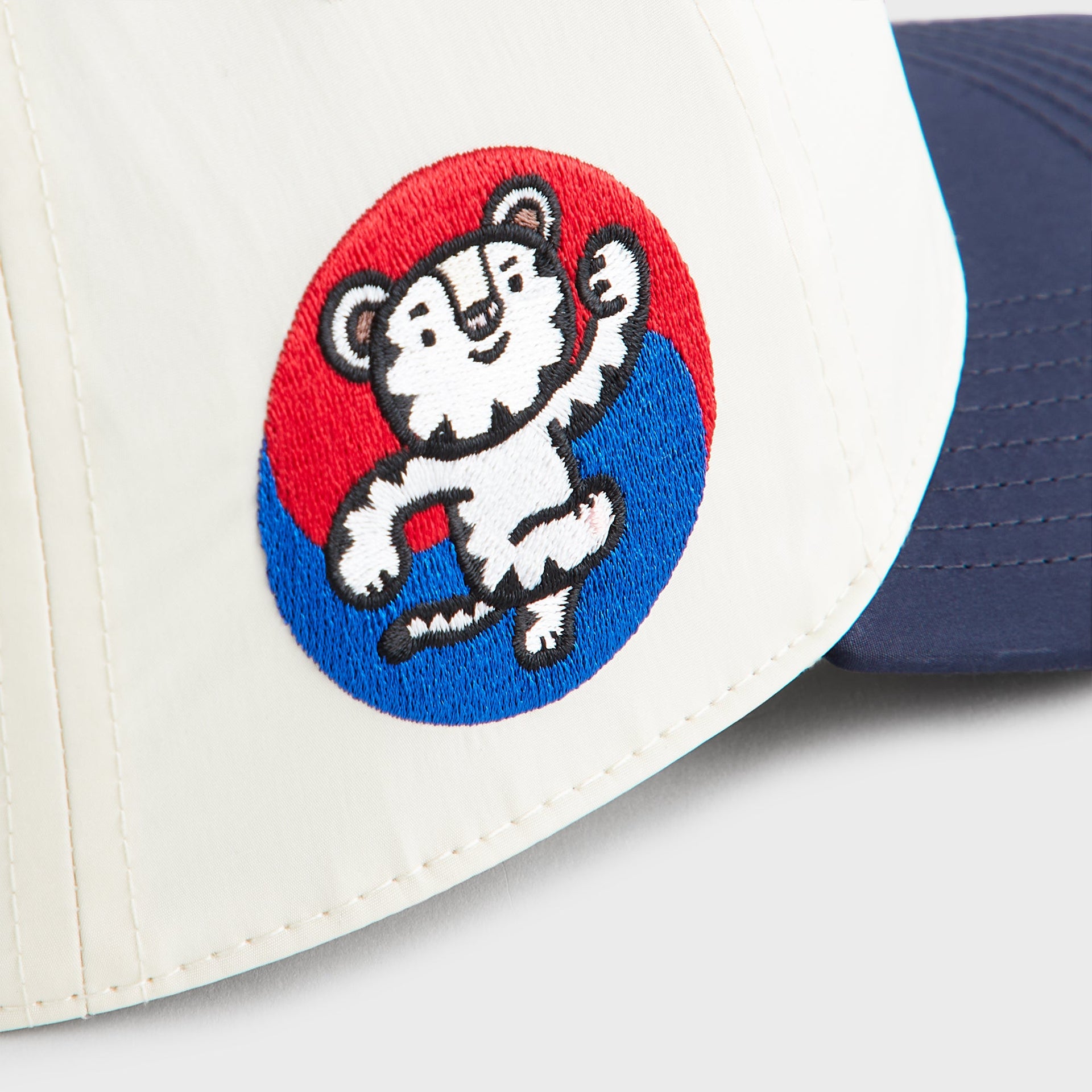 Kith for Olympics Heritage Pyeongchang Nylon Bay Low Pinch Crown Snapback - Sandrift