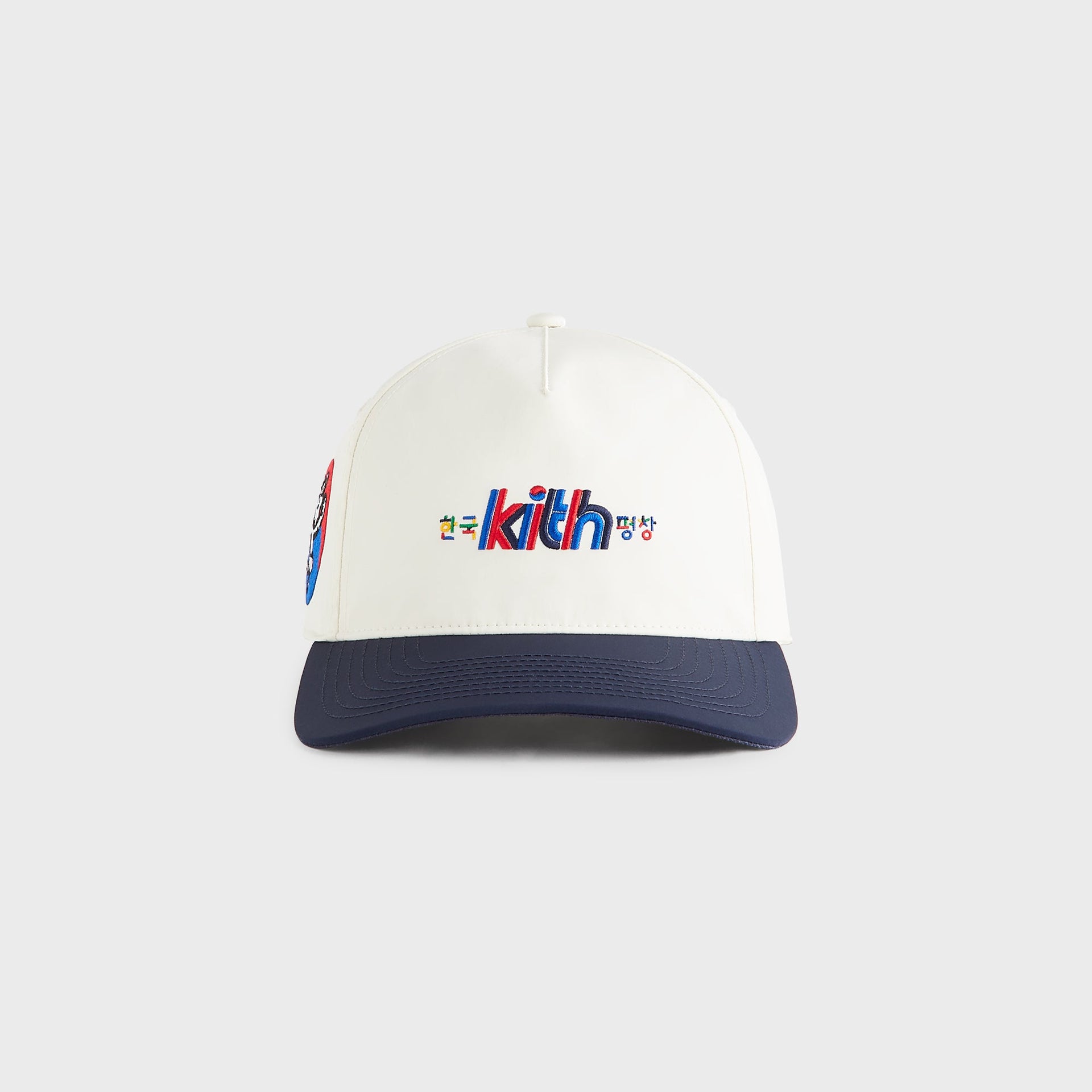 Kith for Olympics Heritage Pyeongchang Nylon Bay Low Pinch Crown Snapback - Sandrift