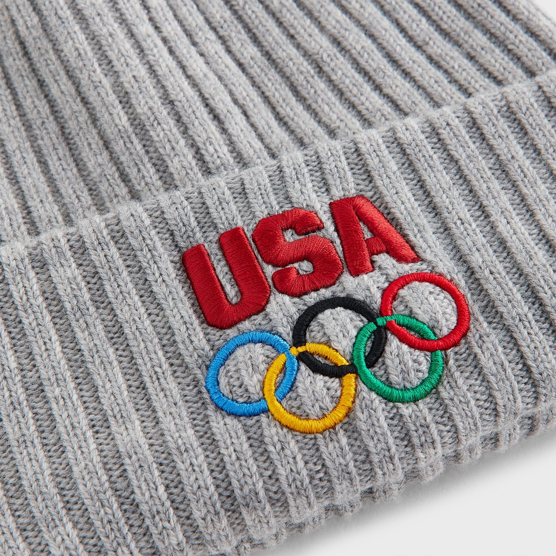 Kith & New Era for Team USA Knit Mia Beanie - Light Heather Grey - PH