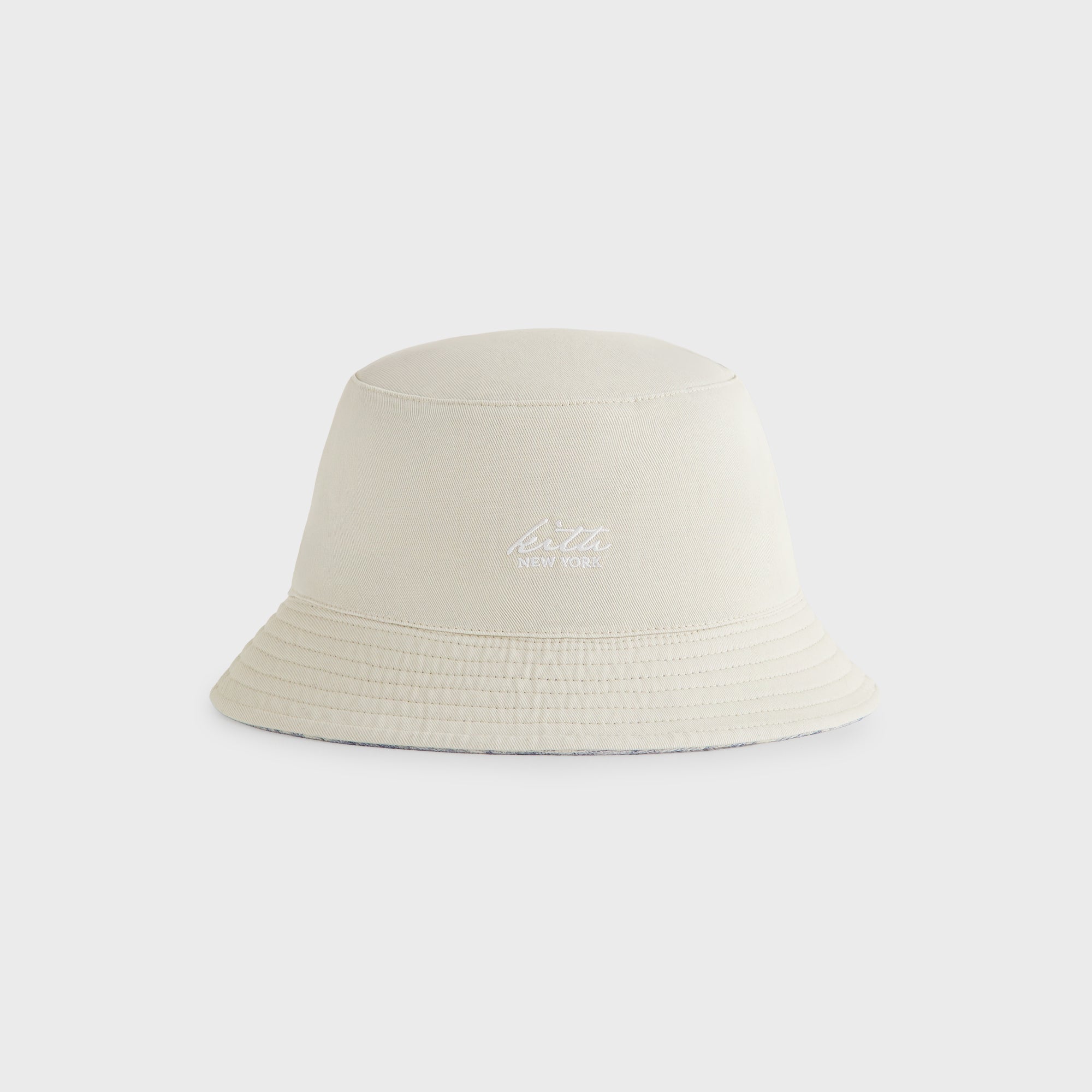 Kith Heather Jacquard Canvas Reversible Dawson Bucket Hat - Light Indi