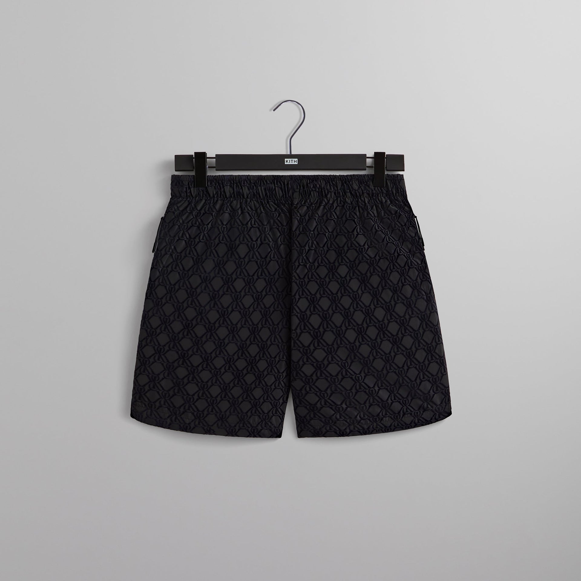 Kith Flocked Crest Tech Active Short -  Black PH