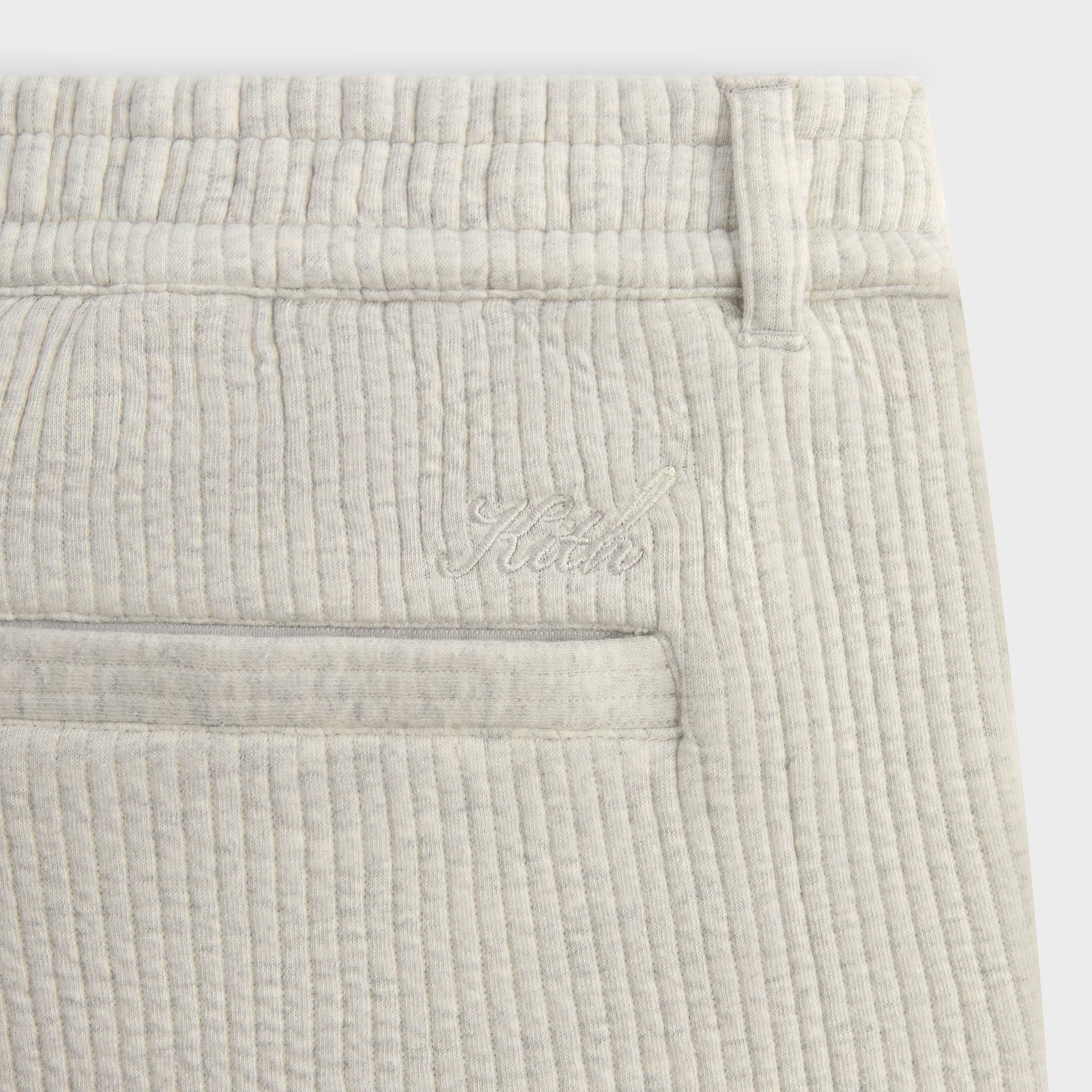 Kith Striped Interlock Garrison Pant - Light Heather Grey - PH