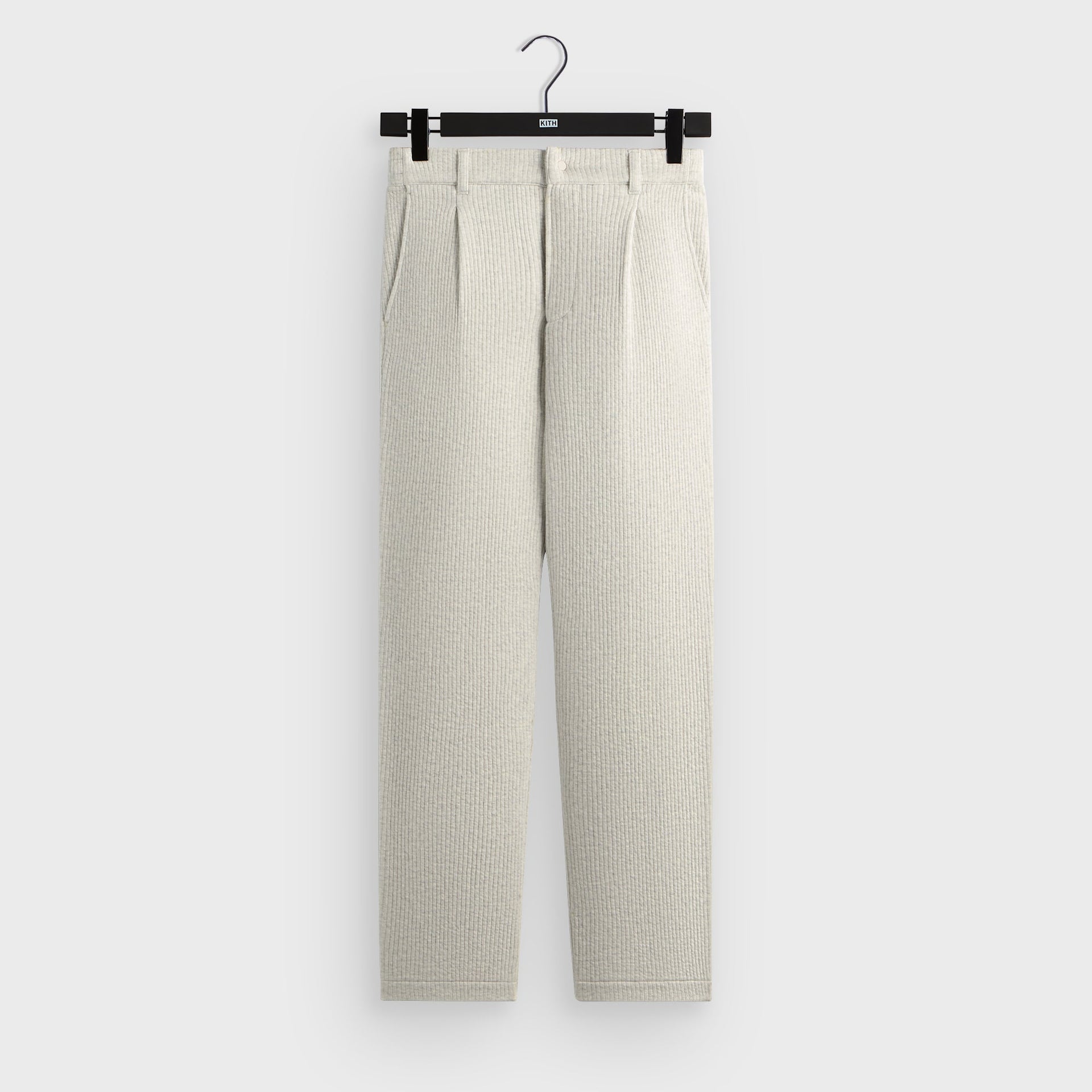 Kith Striped Interlock Garrison Pant - Light Heather Grey - PH