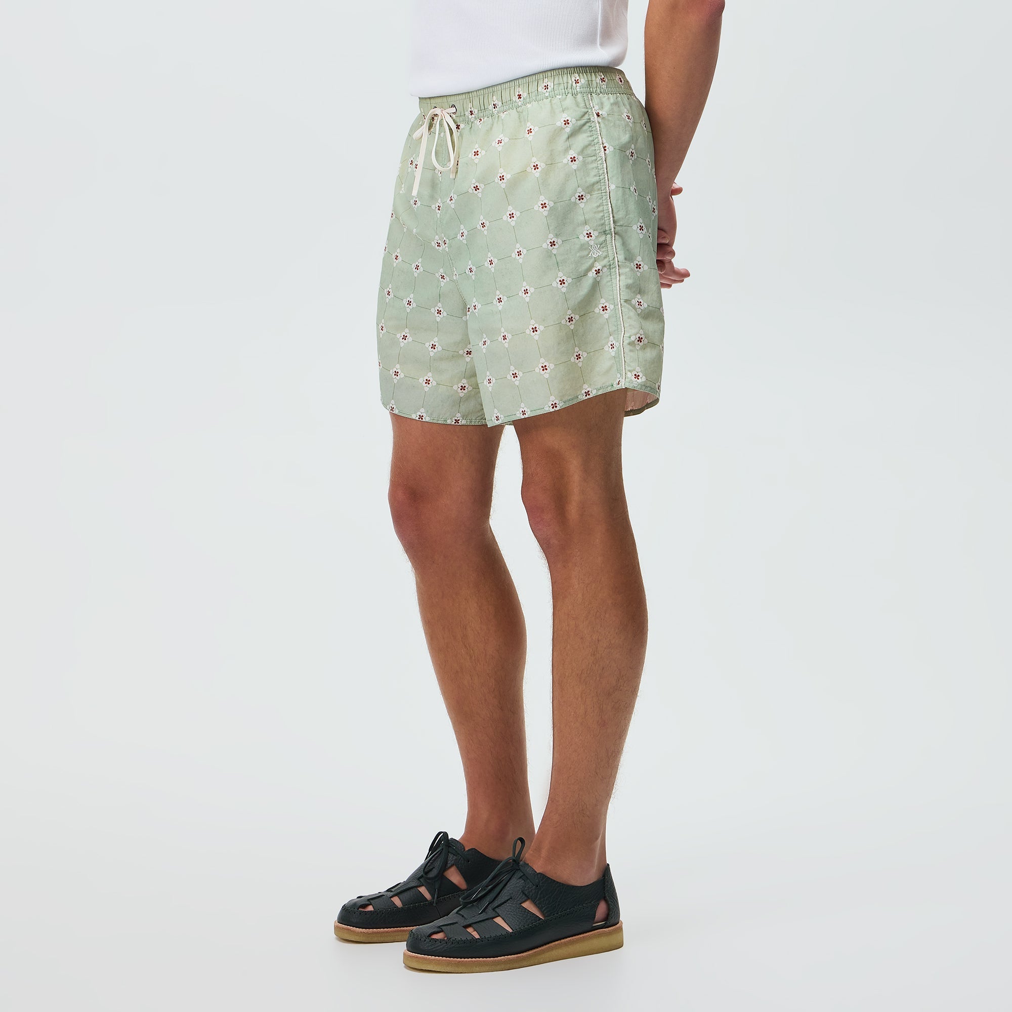 Kith Printed Collins Swim Short - Stoneware