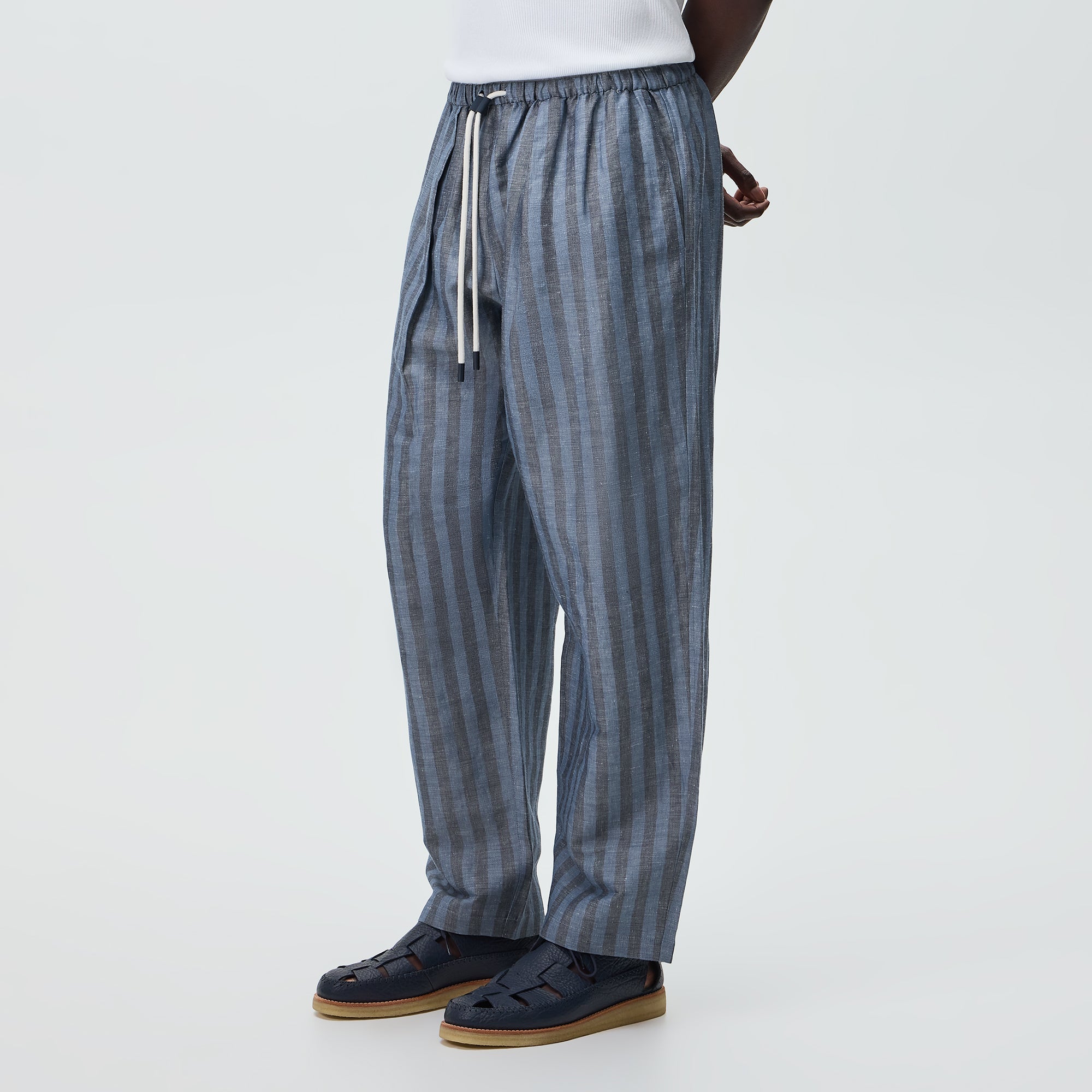 Kith Spun Silk Linen Stripe Idris Pant - Guide