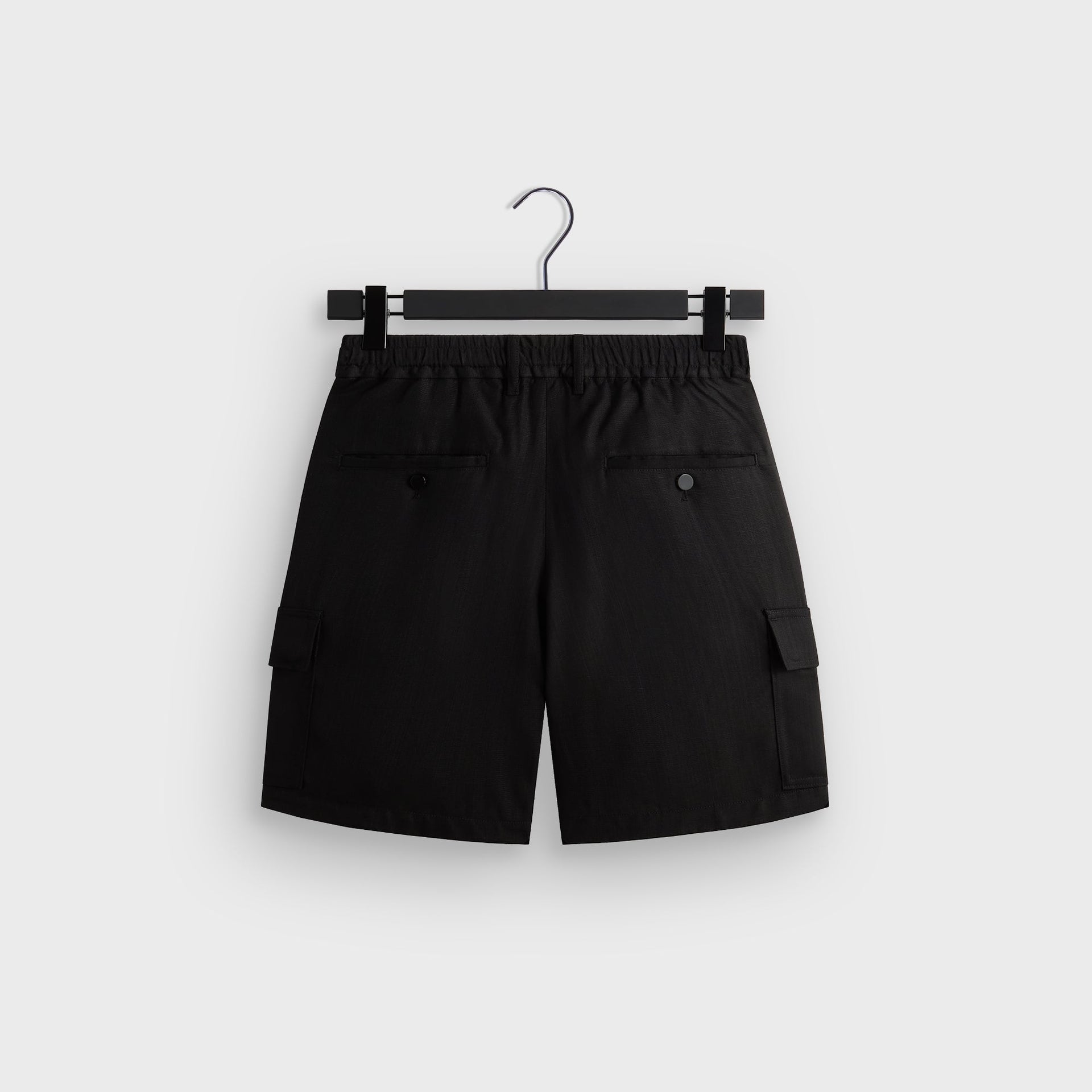 &Kin Textured Viscose Conley Cargo Short - Black - PH