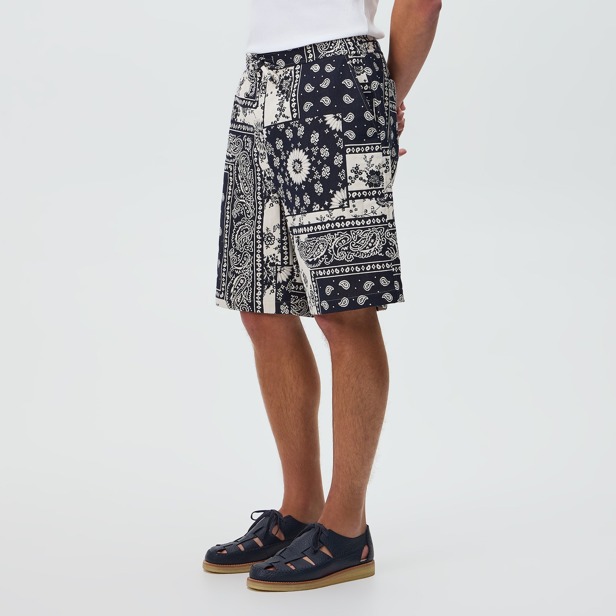 パンツ kith paisley bandanna design short pants Kith Bandana Jacquard Lewis Short - Nocturnal