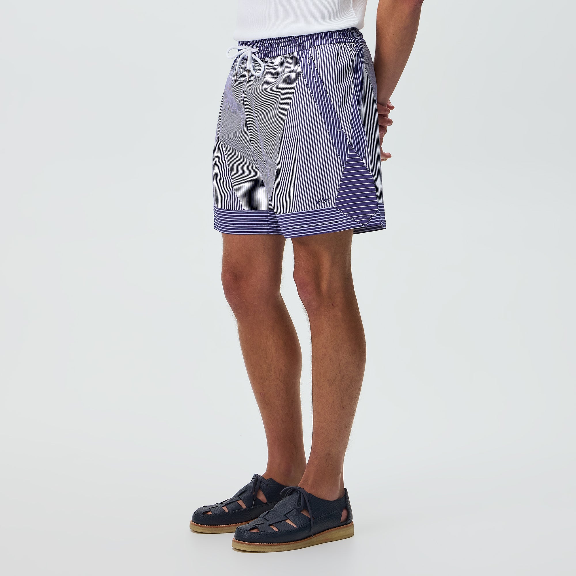 Kith Poplin Stripe Turbo Short - Darkshore