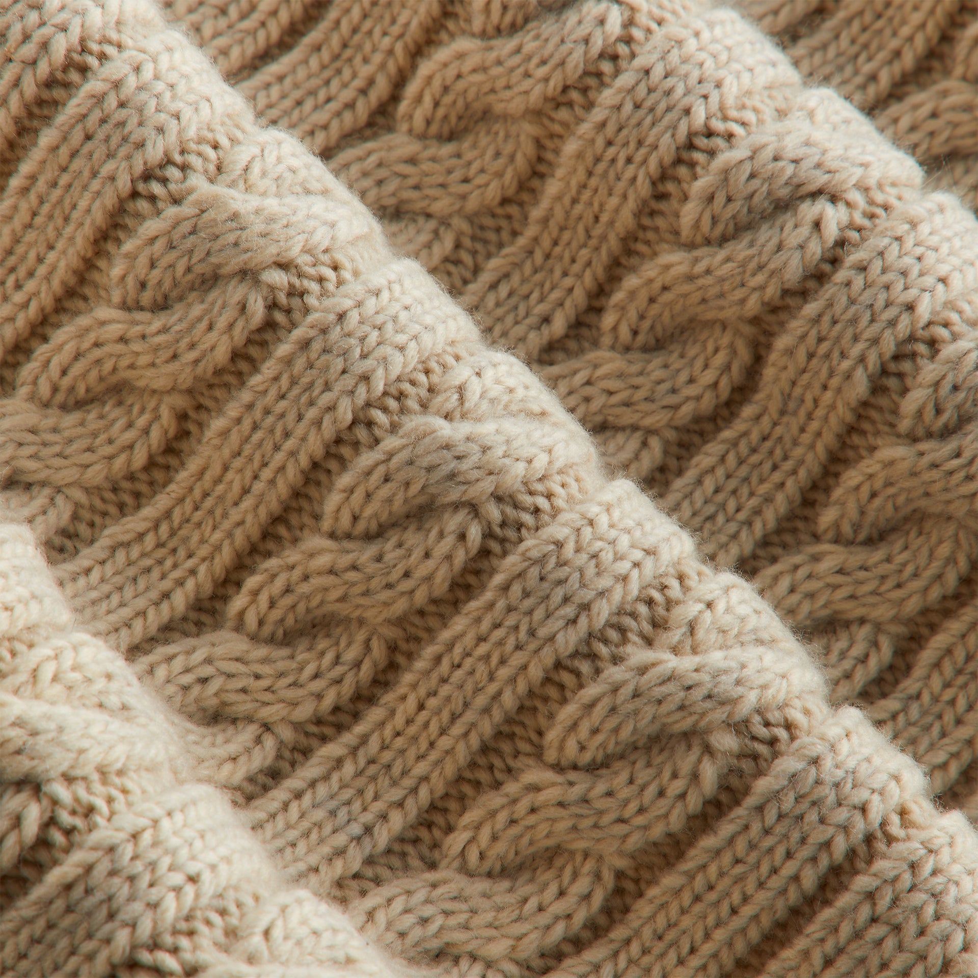 Kith Cable Scarf - Sandy Heather