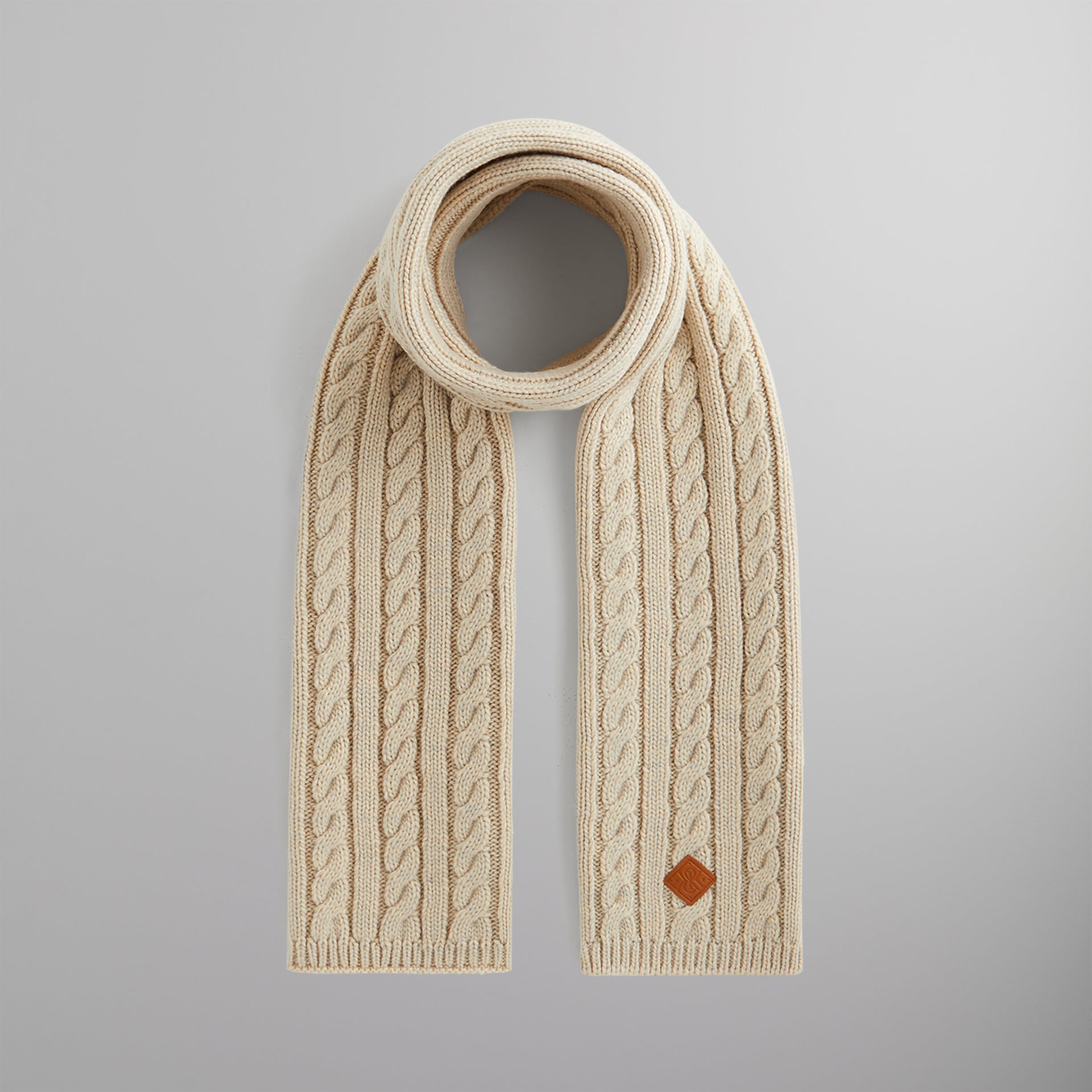 Kith Cable Scarf - Sandy Heather