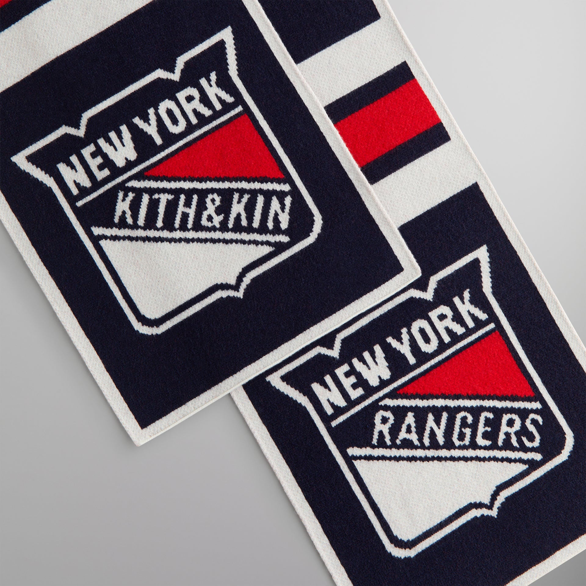 Kith for the New York Rangers Shield Knitted Scarf - Nocturnal