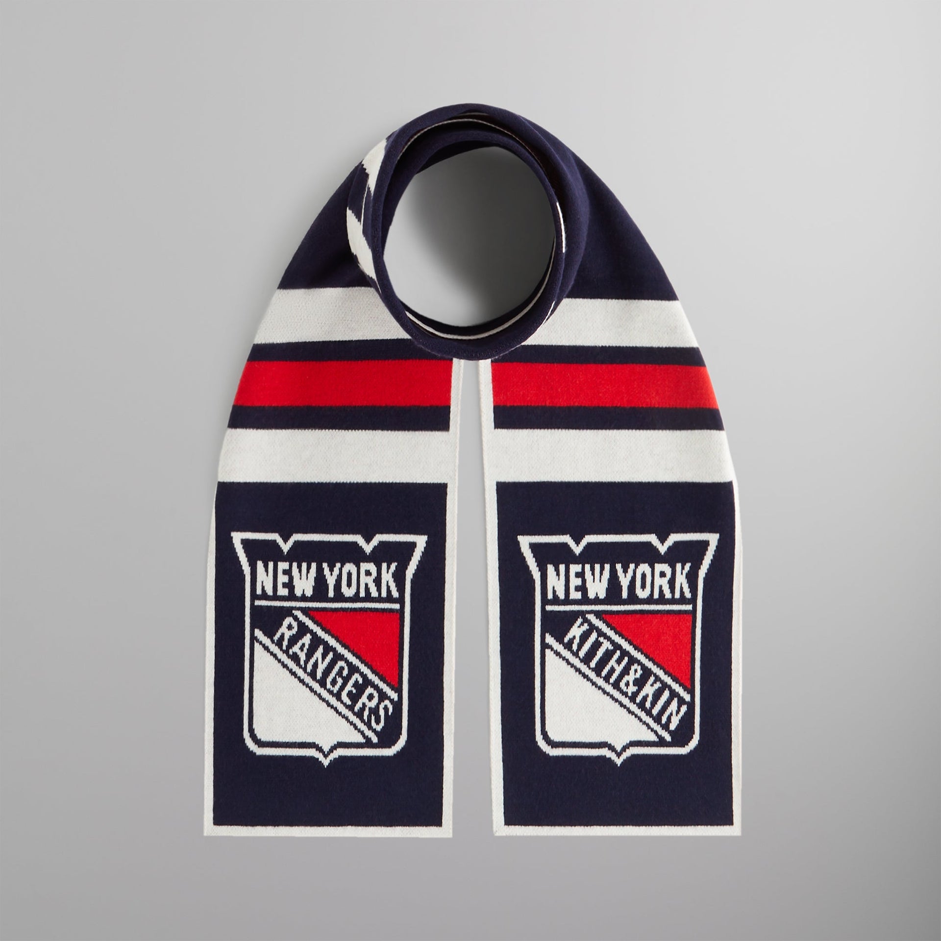 Kith for the New York Rangers Shield Knitted Scarf - Nocturnal PH