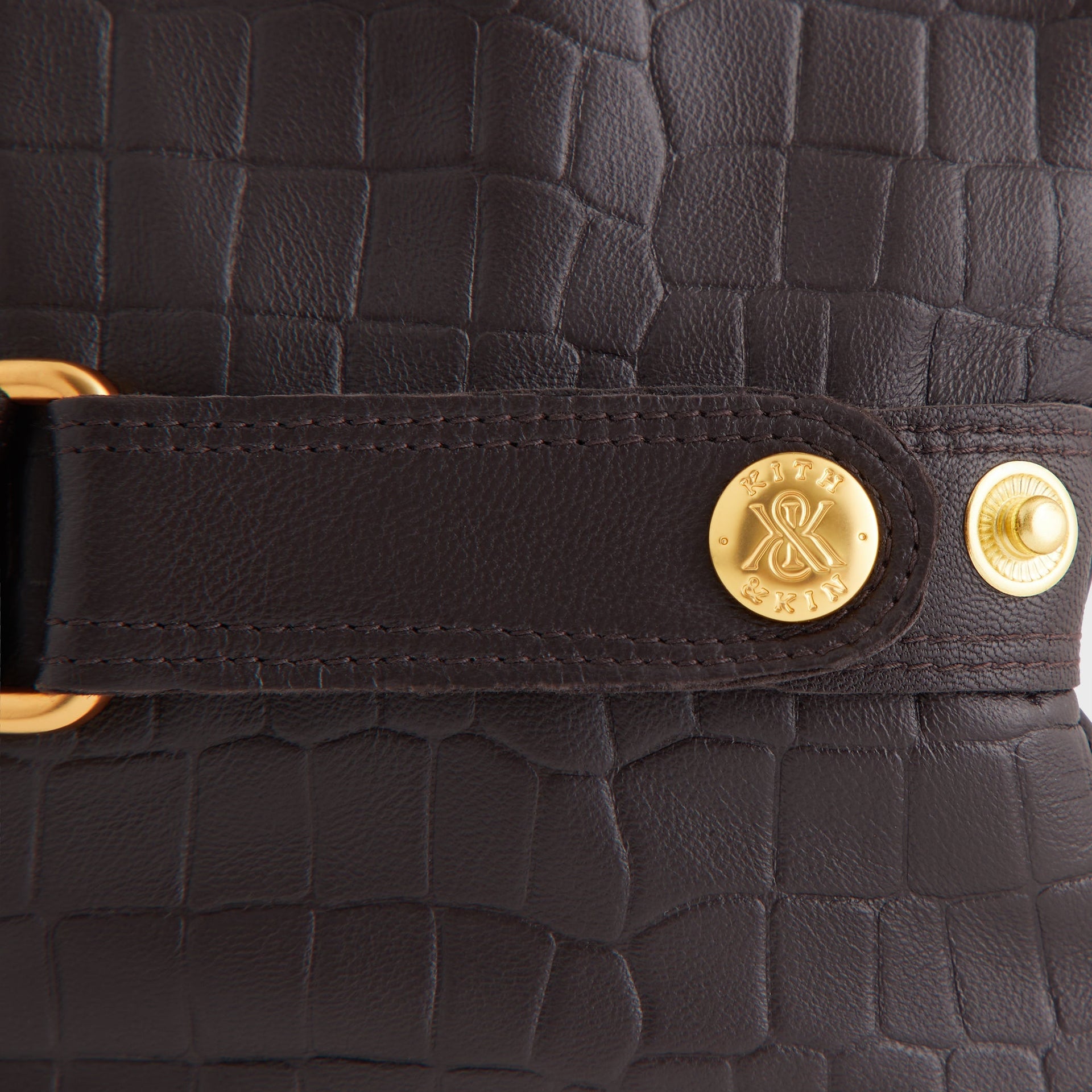 Kith Croc Debossed Leather Gloves - Incognito - PH